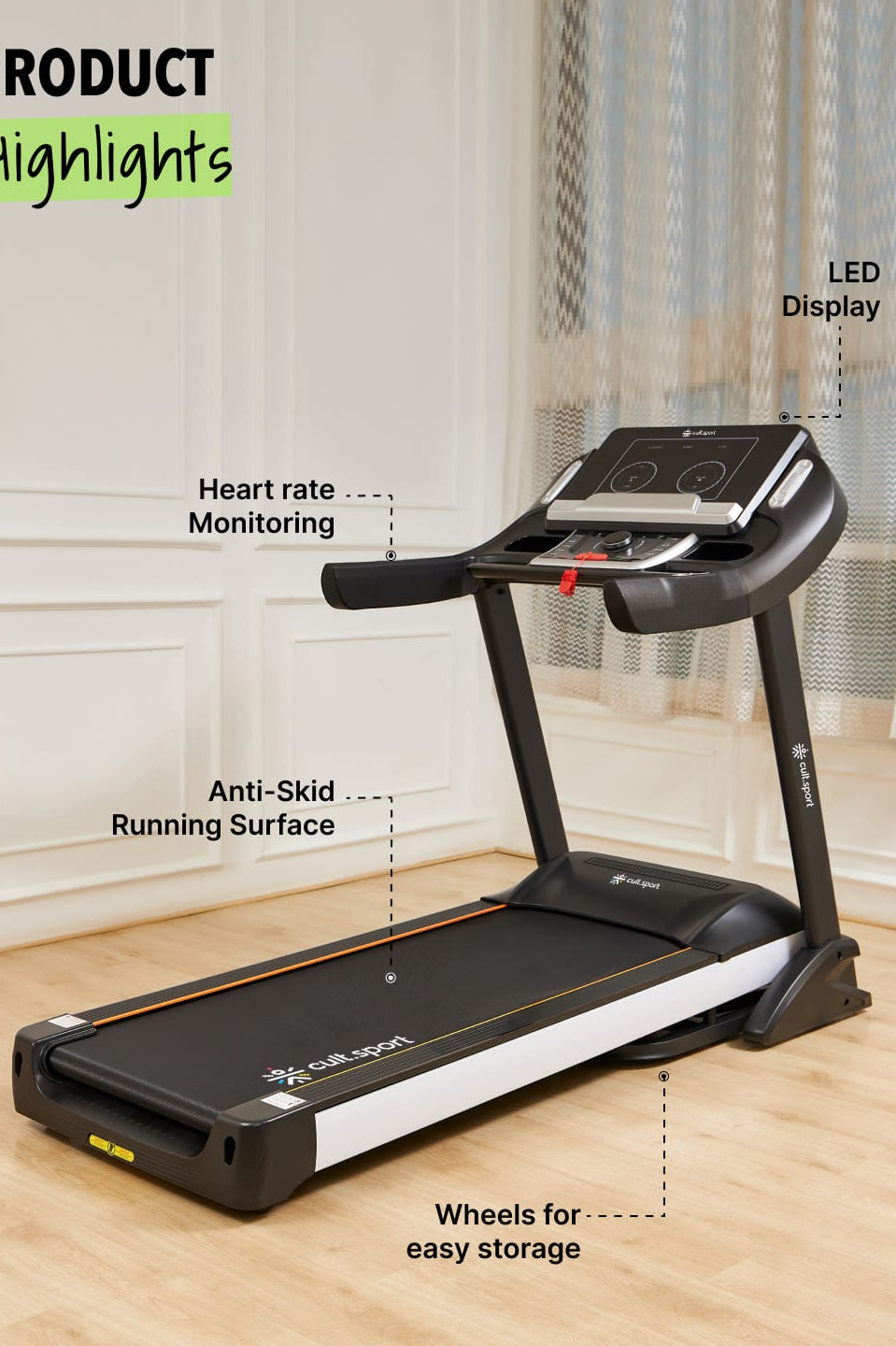 Smartrun Dallas 7 HP Peak Treadmill | 15-level Auto-Incline | Max Weight-150kg | Max Speed-20kmph (with 6 Months Extended Warranty)