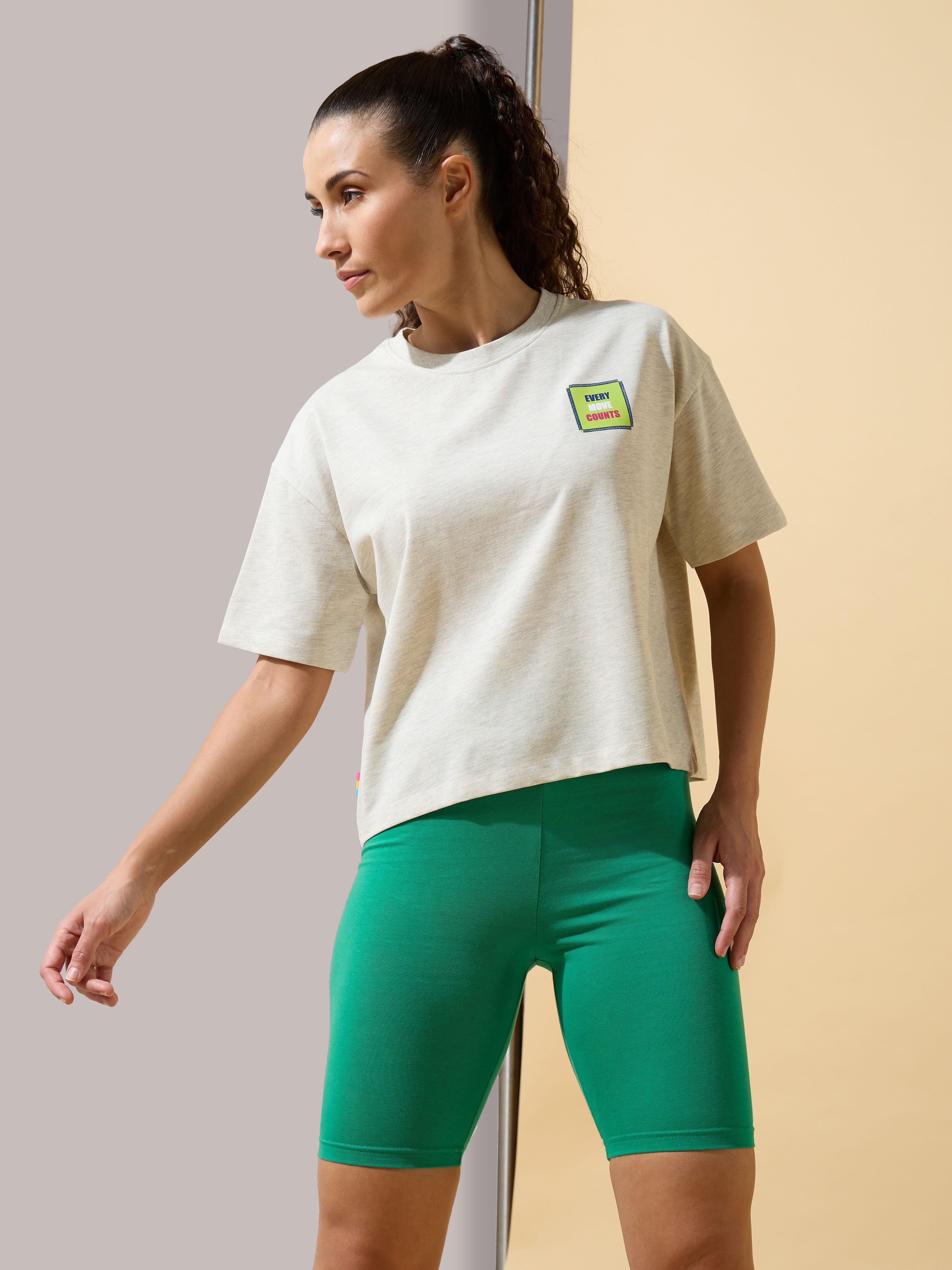 Every Move Counts Boxy Cropped T-shirt