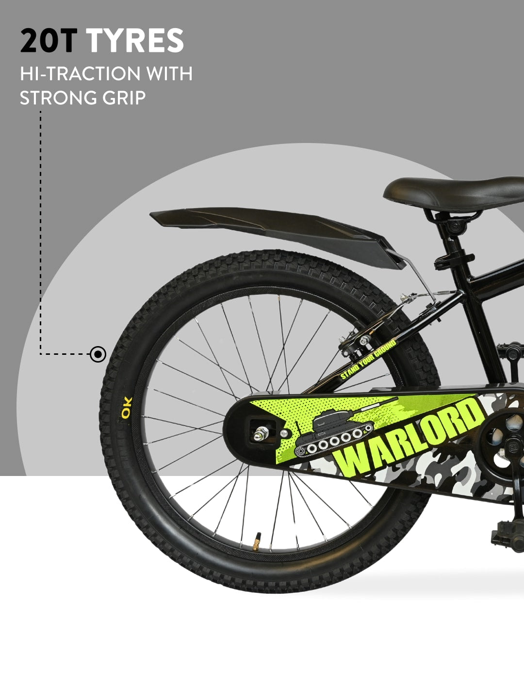 Warlord 20T Steel Frame Kids Bike Black