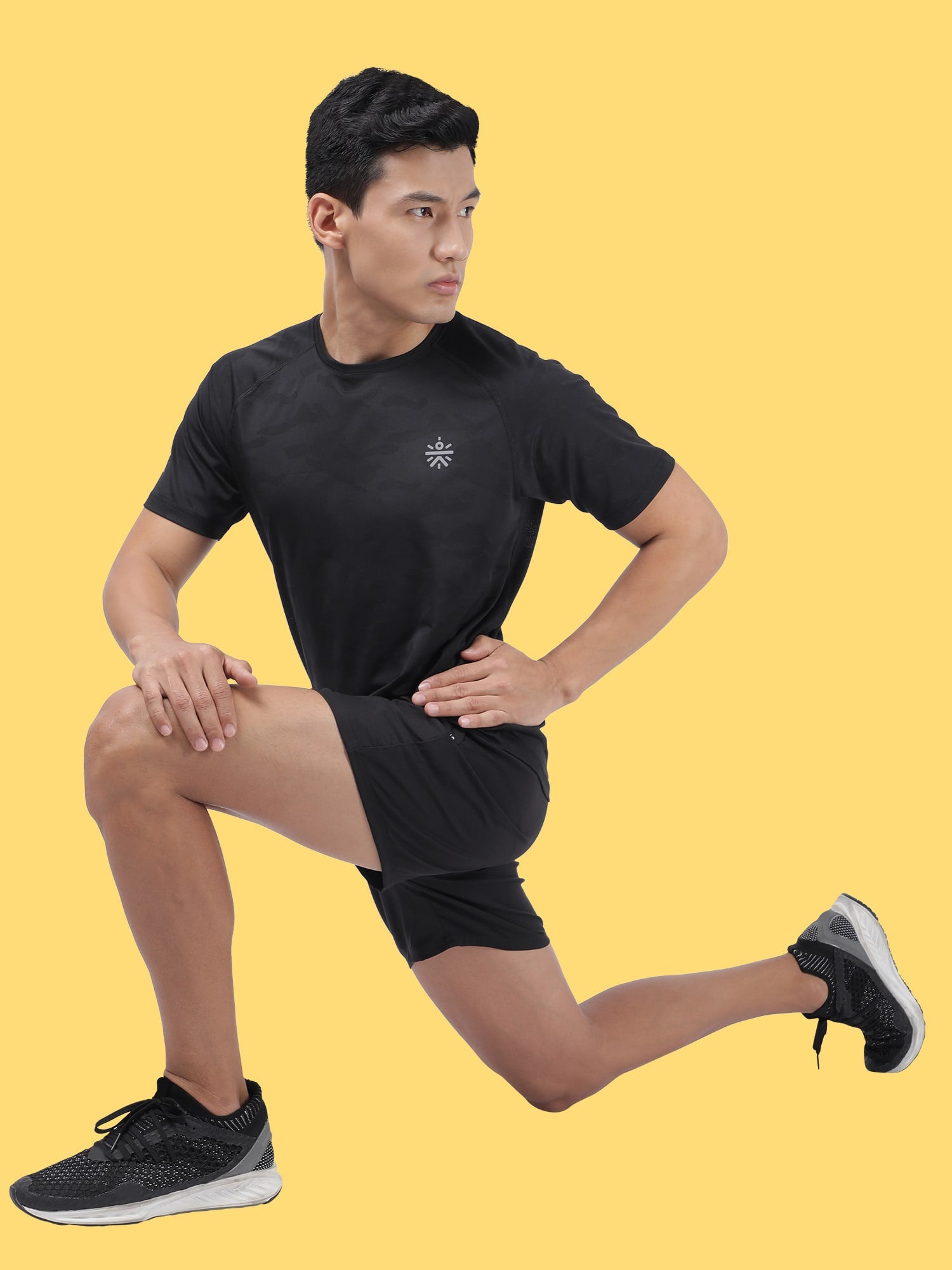 Vital Breathe Black Running Relaxed Tee