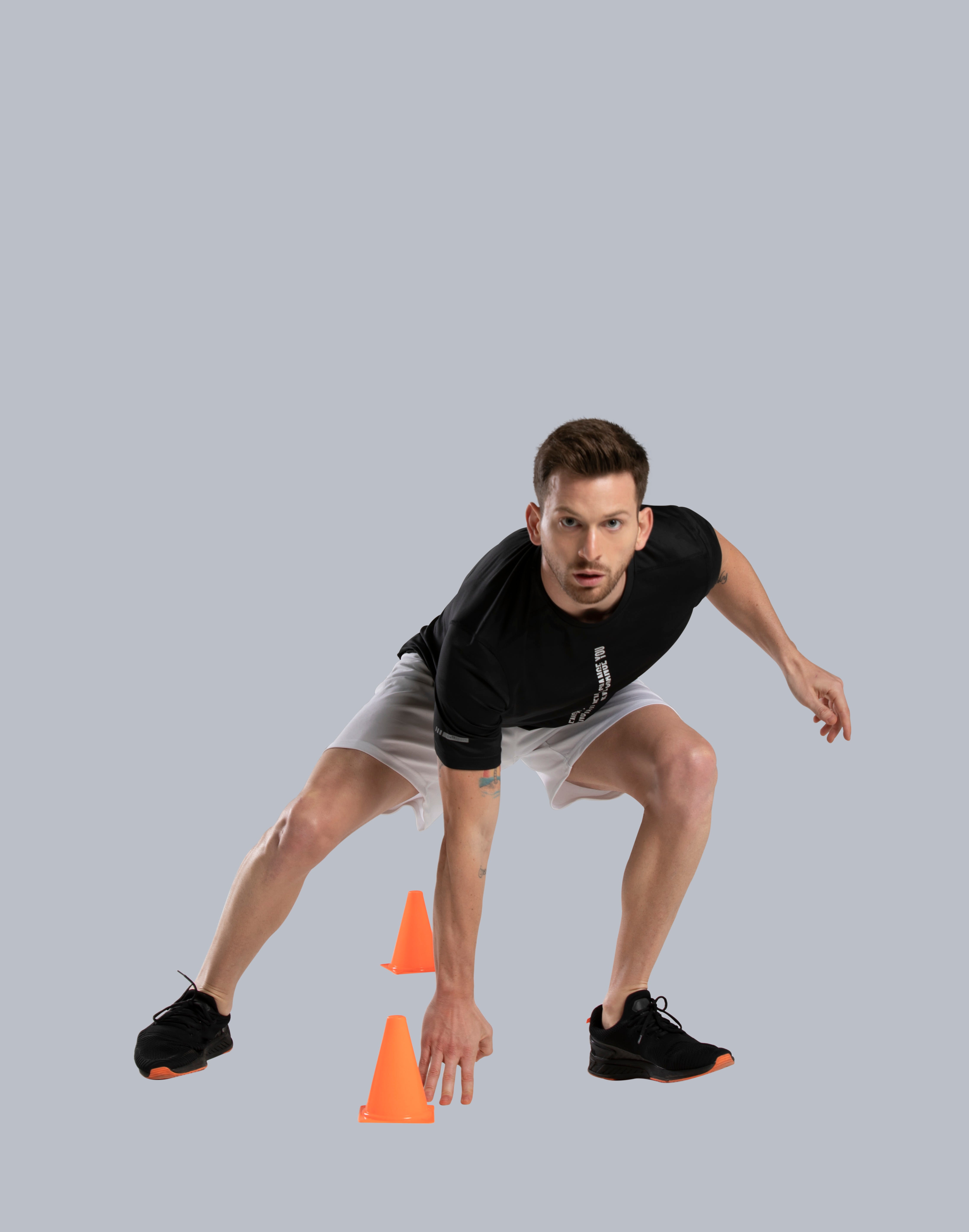 Men's Urban Print Running Black T-shirt