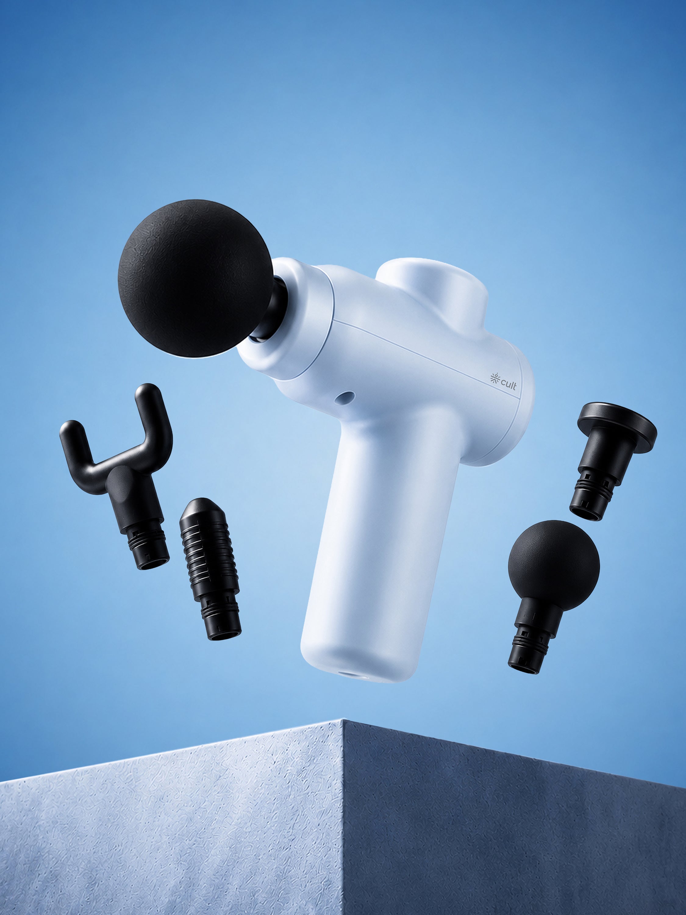 Cult Nova Pro Massage Gun for Pain Relief, Full Body Massager, Lightweight & Compact, 4 Interchangeable Heads, 3-Hour Long Battery Life