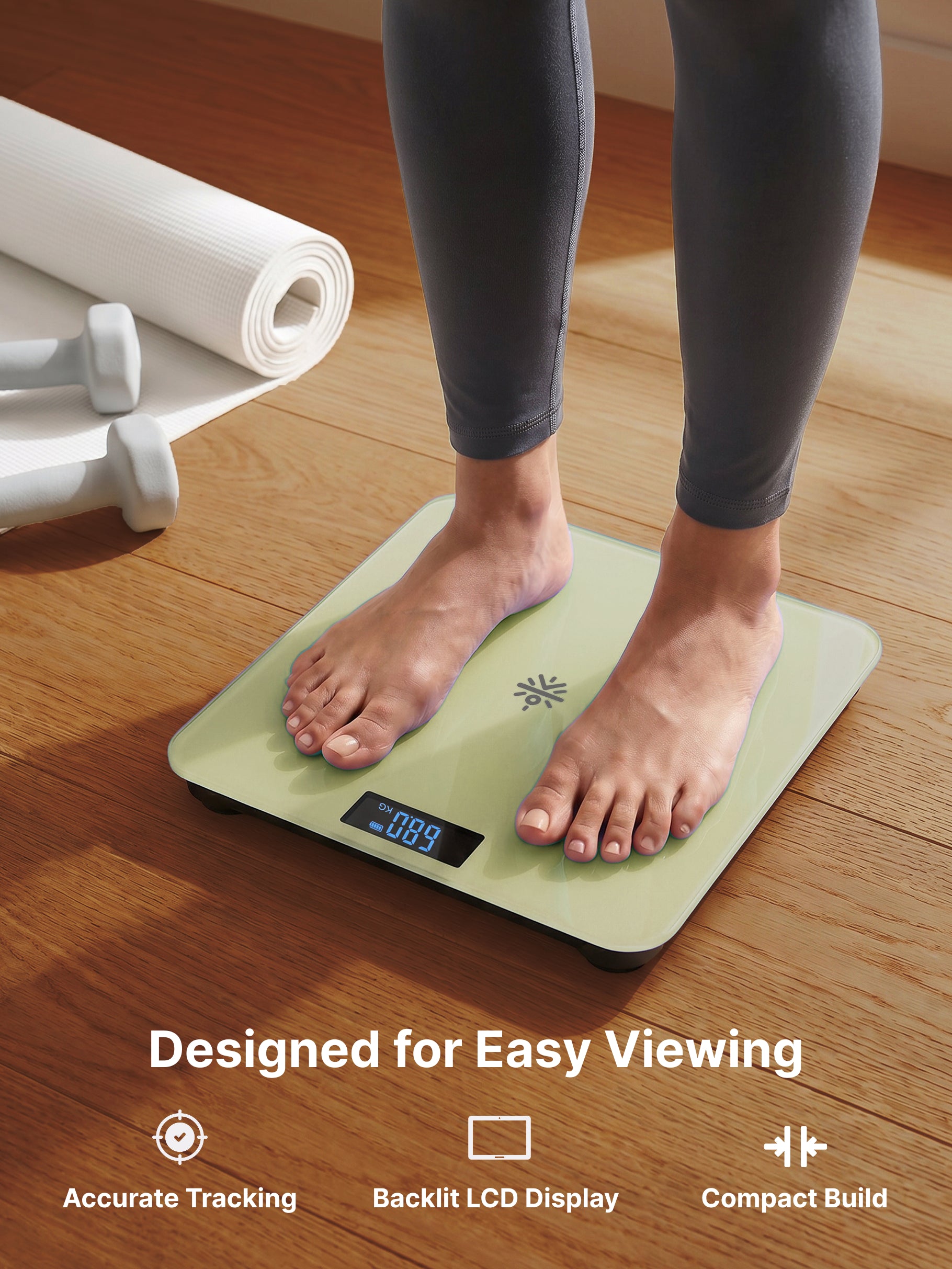 Cult Active body Weighing scale, LCD display, Weight Machine, 180 Kg, Batteries included, Tempered Glass Platform, Ideal for Home Use, Yellow