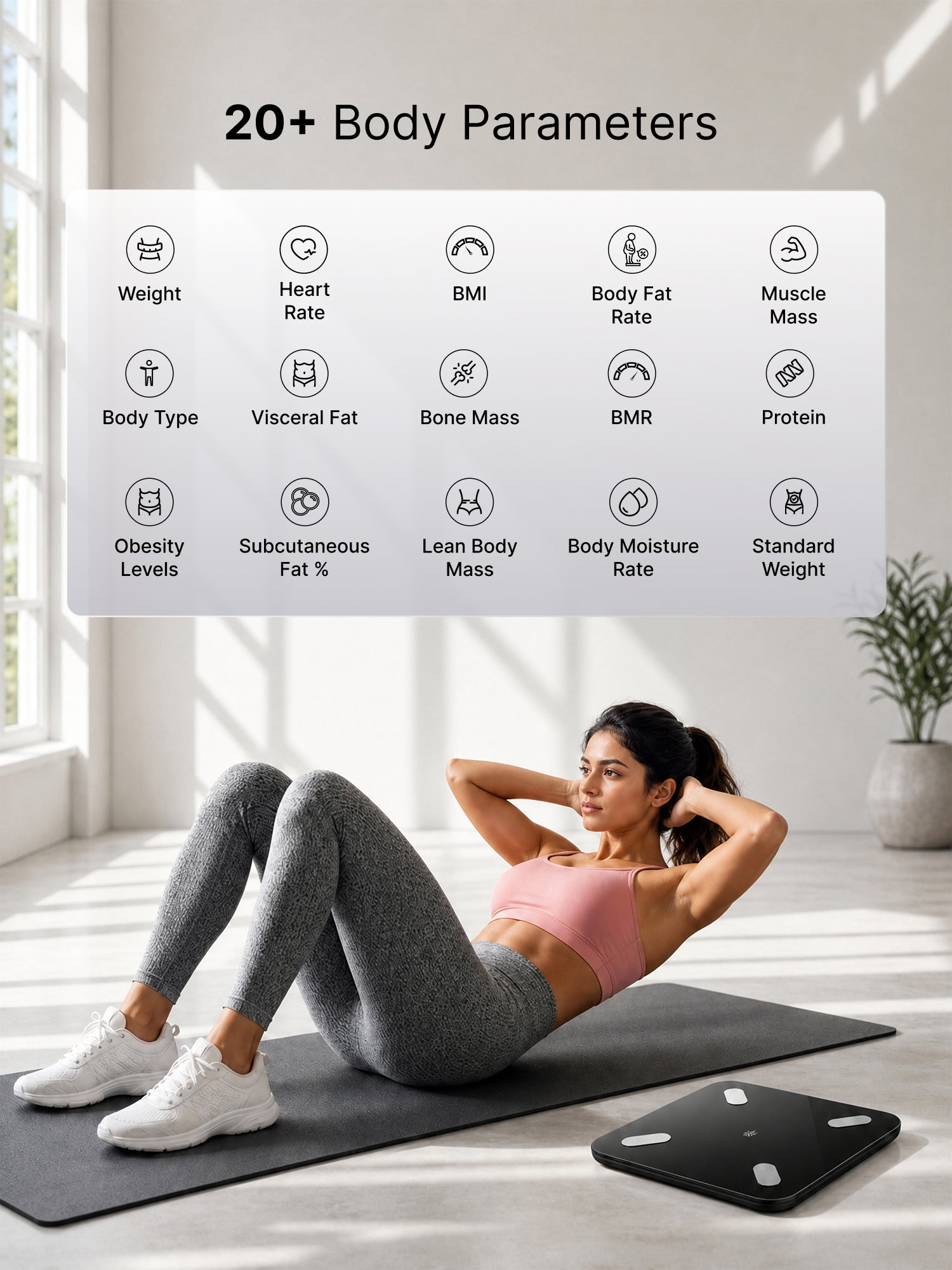 cult Smart Body Fat Scale, US FDA Approved, 20+ Parameters, BMI, 10 members, Bluetooth Weight Machine, Body Fat Analyzer, LED Display.