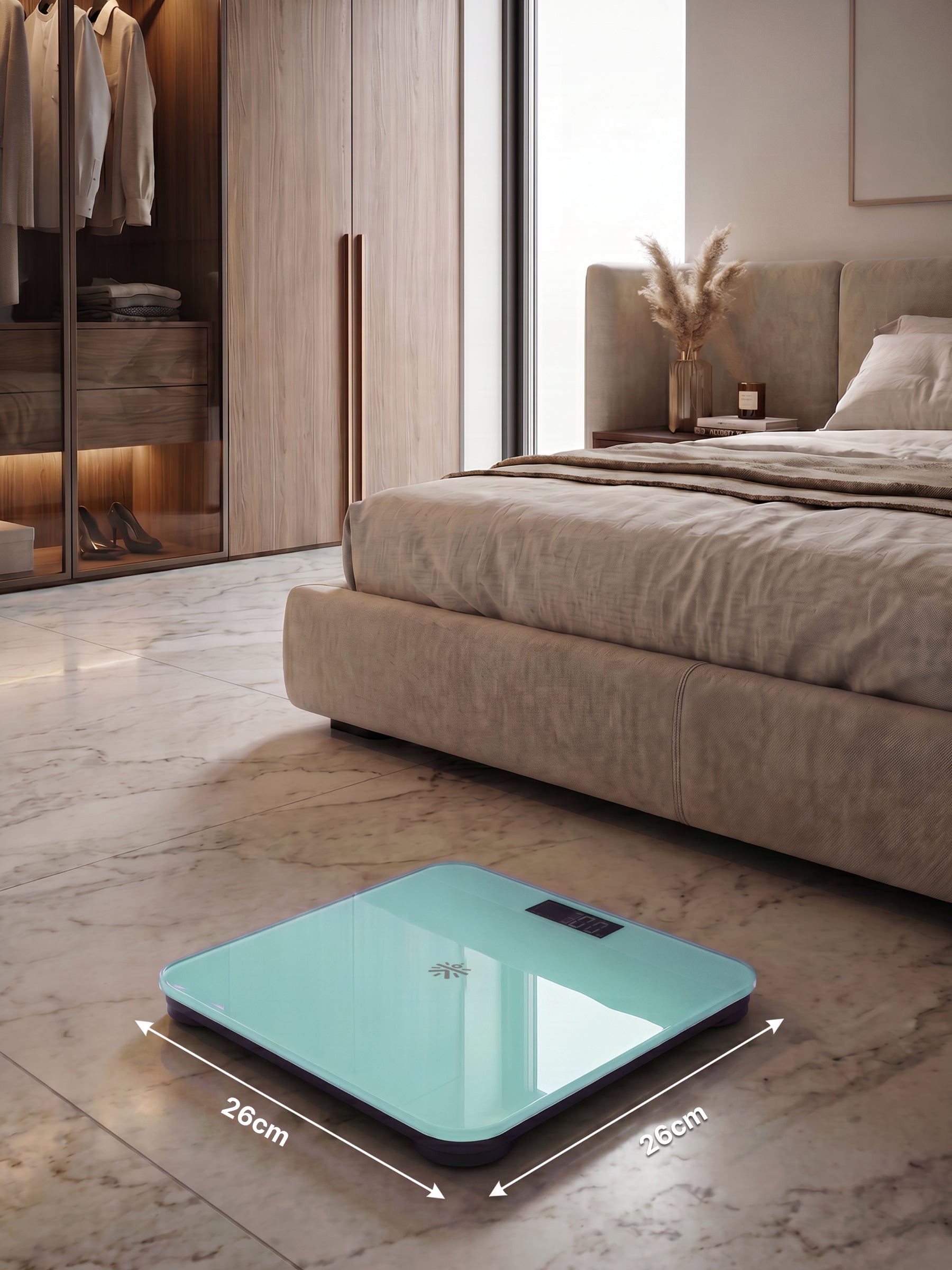 Cult Active body Weighing scale, LCD display, Weight Machine, 180 Kg, Batteries included, Tempered Glass Platform, Ideal for Home Use, Green