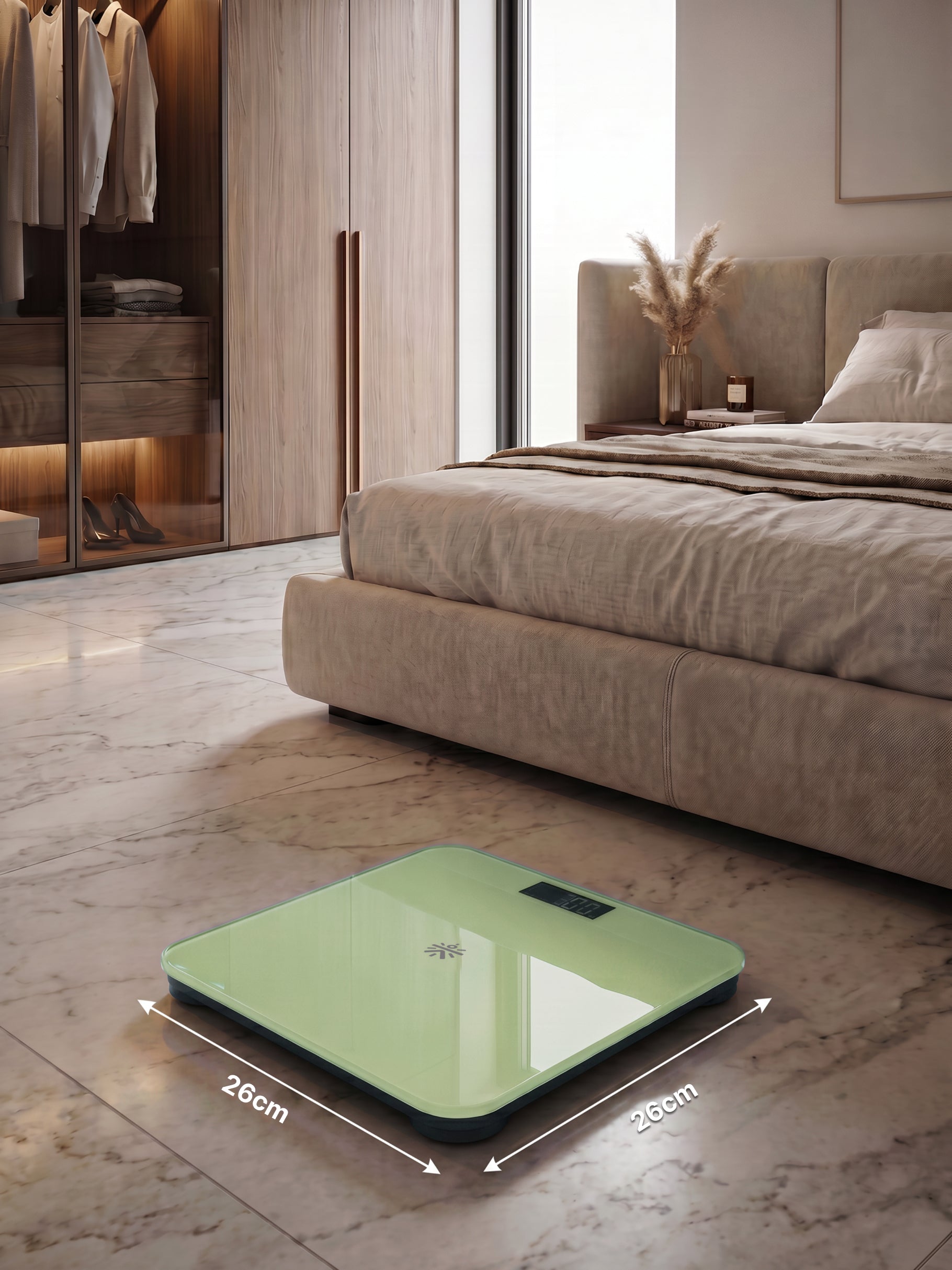 Cult Active body Weighing scale, LCD display, Weight Machine, 180 Kg, Batteries included, Tempered Glass Platform, Ideal for Home Use, Yellow