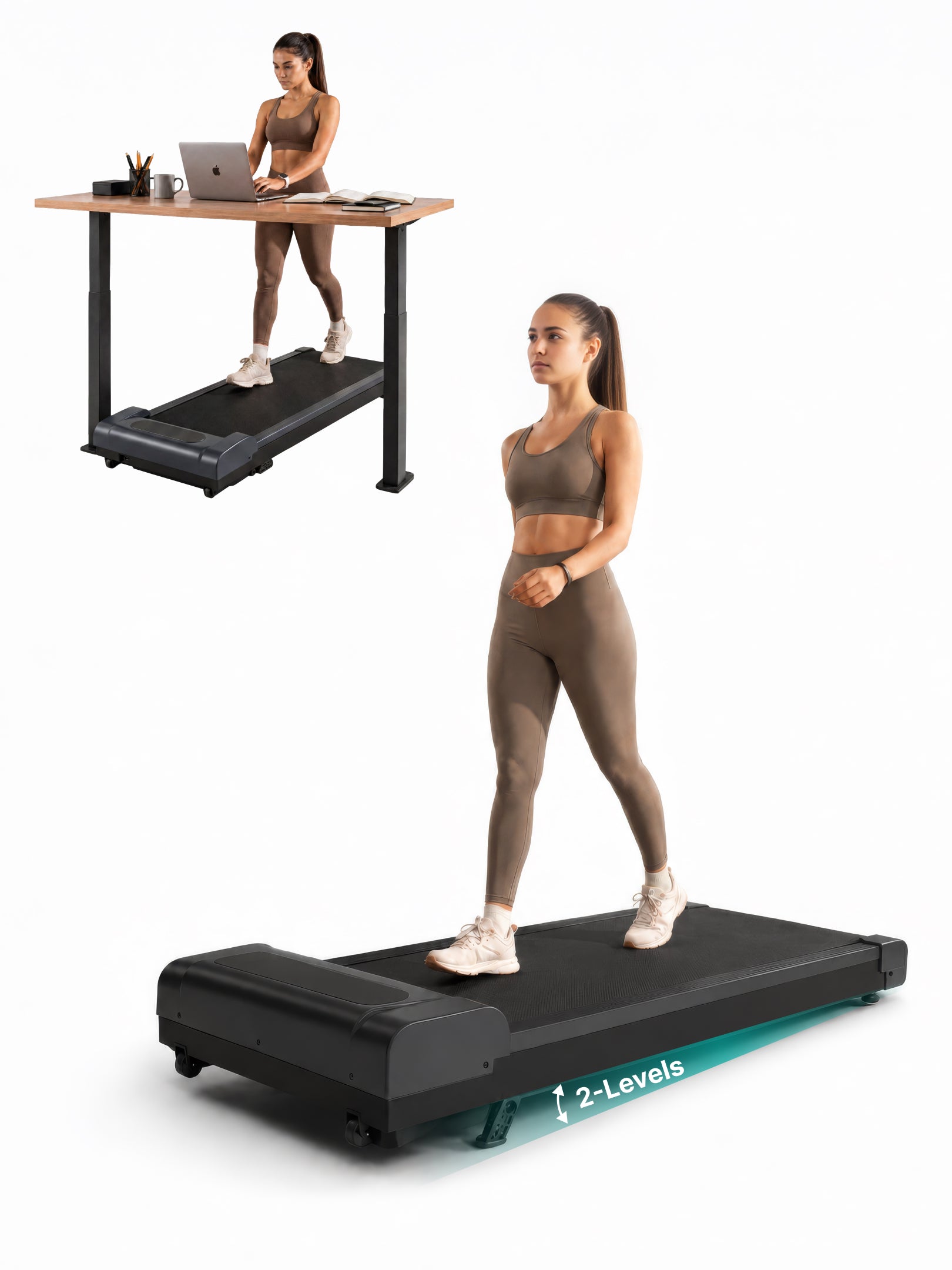 Fitkit by Cult Walking Pad Neo Grey (BLDC 3.5HP Peak Power) Compact & Under Desk BLDC Motor Treadmill | Max Weight: 120kg | Home use with Remote Control (with 6 Months Extended Warranty)