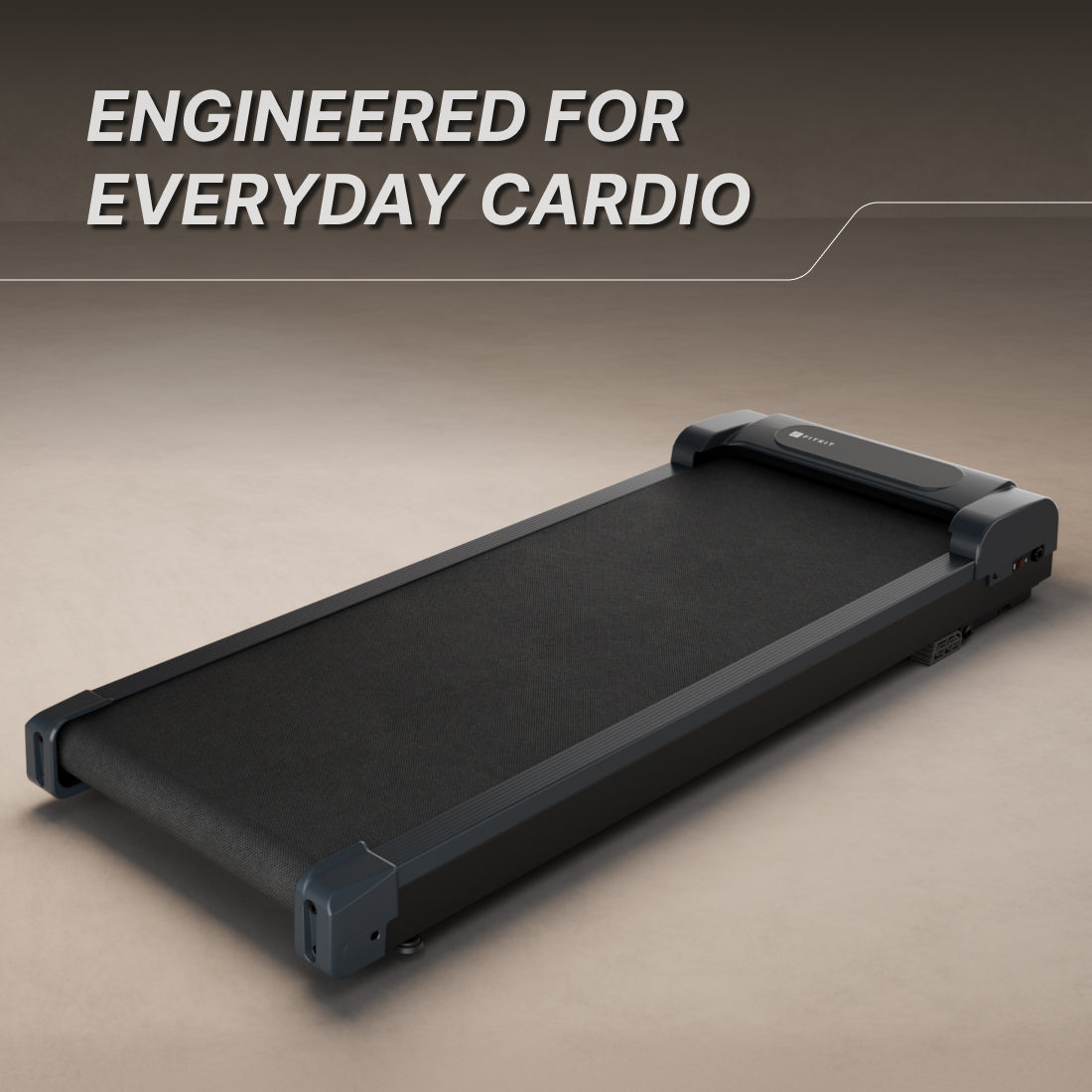 Fitkit by Cult Walking Pad Neo Grey (BLDC 3.5HP Peak Power) Compact & Foldable Under Desk BLDC Motor Treadmill | Max Weight: 120kg | Home use with Remote Control
