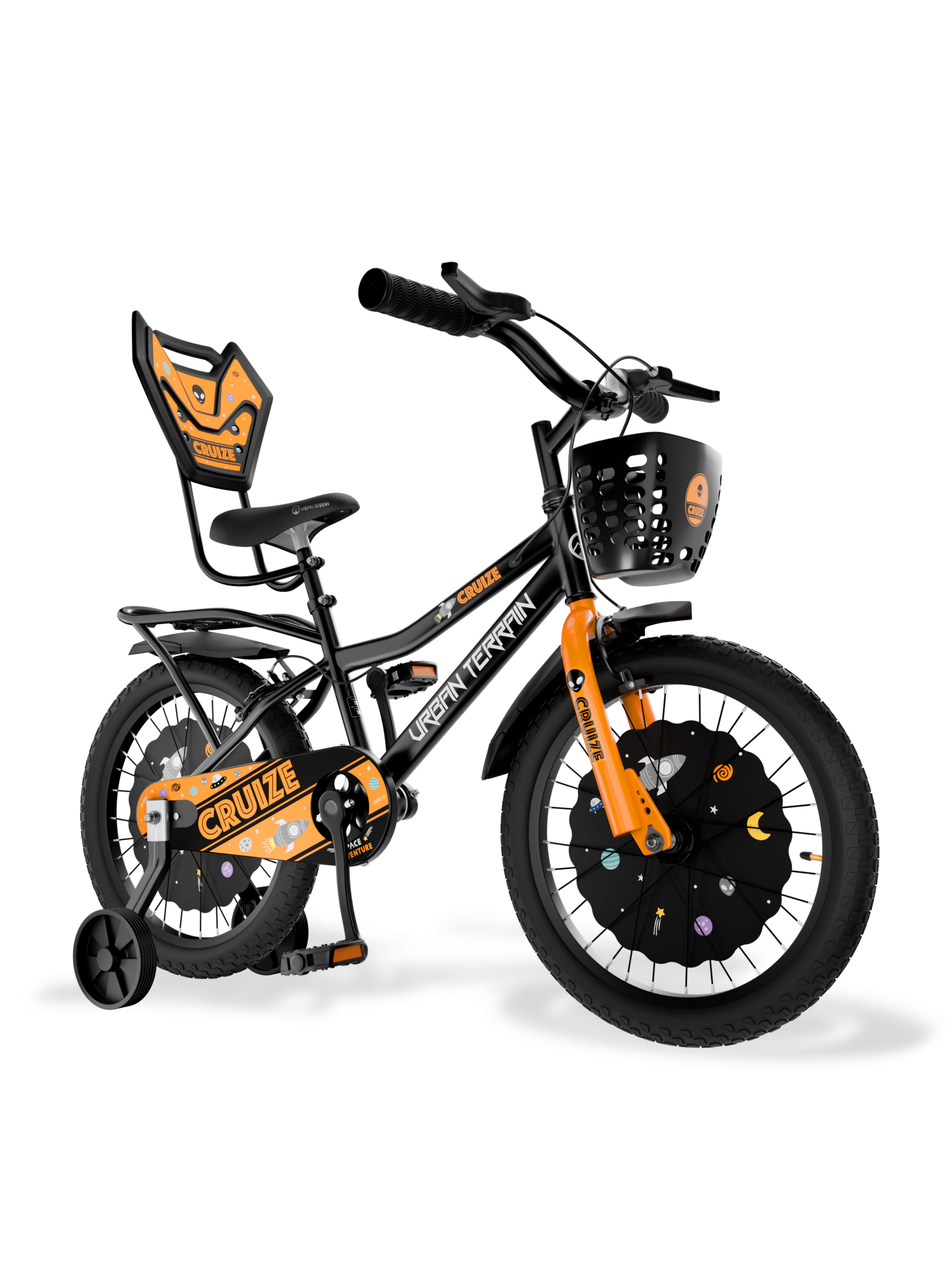 Urban Terrain Cruize 16T Single Speed Kids Cycle, Black