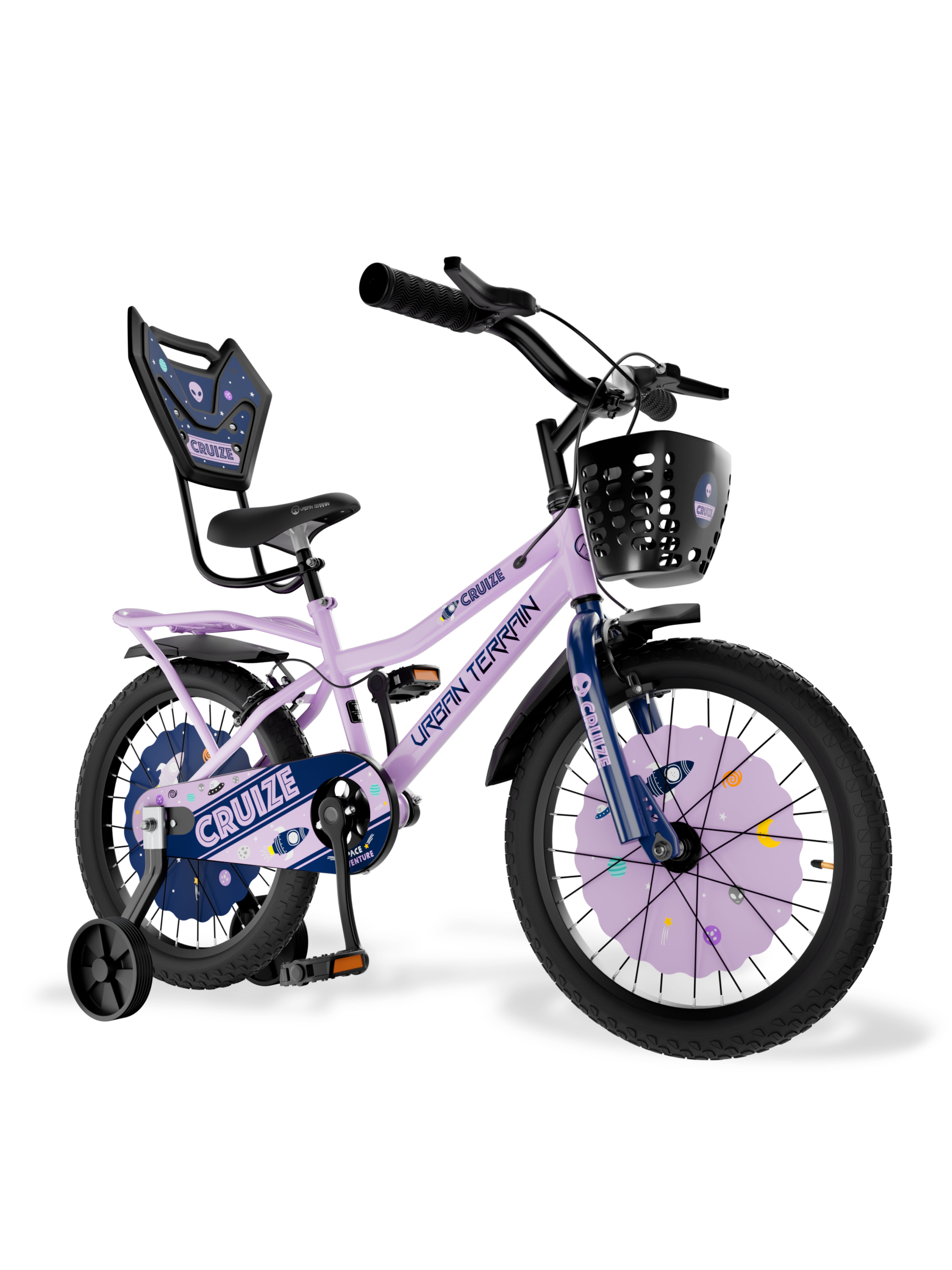 Urban Terrain Cruize 16T Single Speed Kids Cycle, Lavender