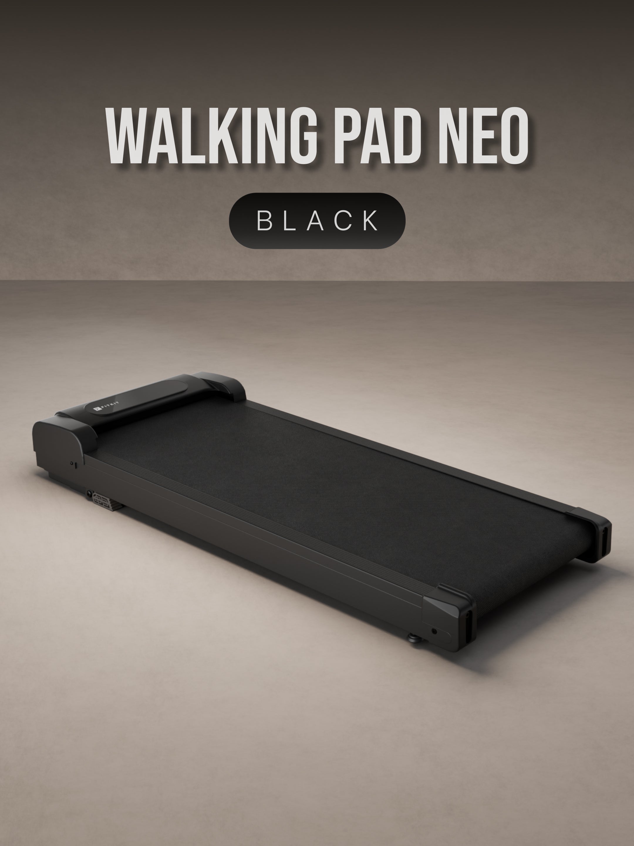 Fitkit by Cult Walking Pad Neo Black (BLDC 3.5HP Peak Power) Compact & Foldable Under Desk BLDC Motor Treadmill | Max Weight: 120kg | Home use with Remote Control