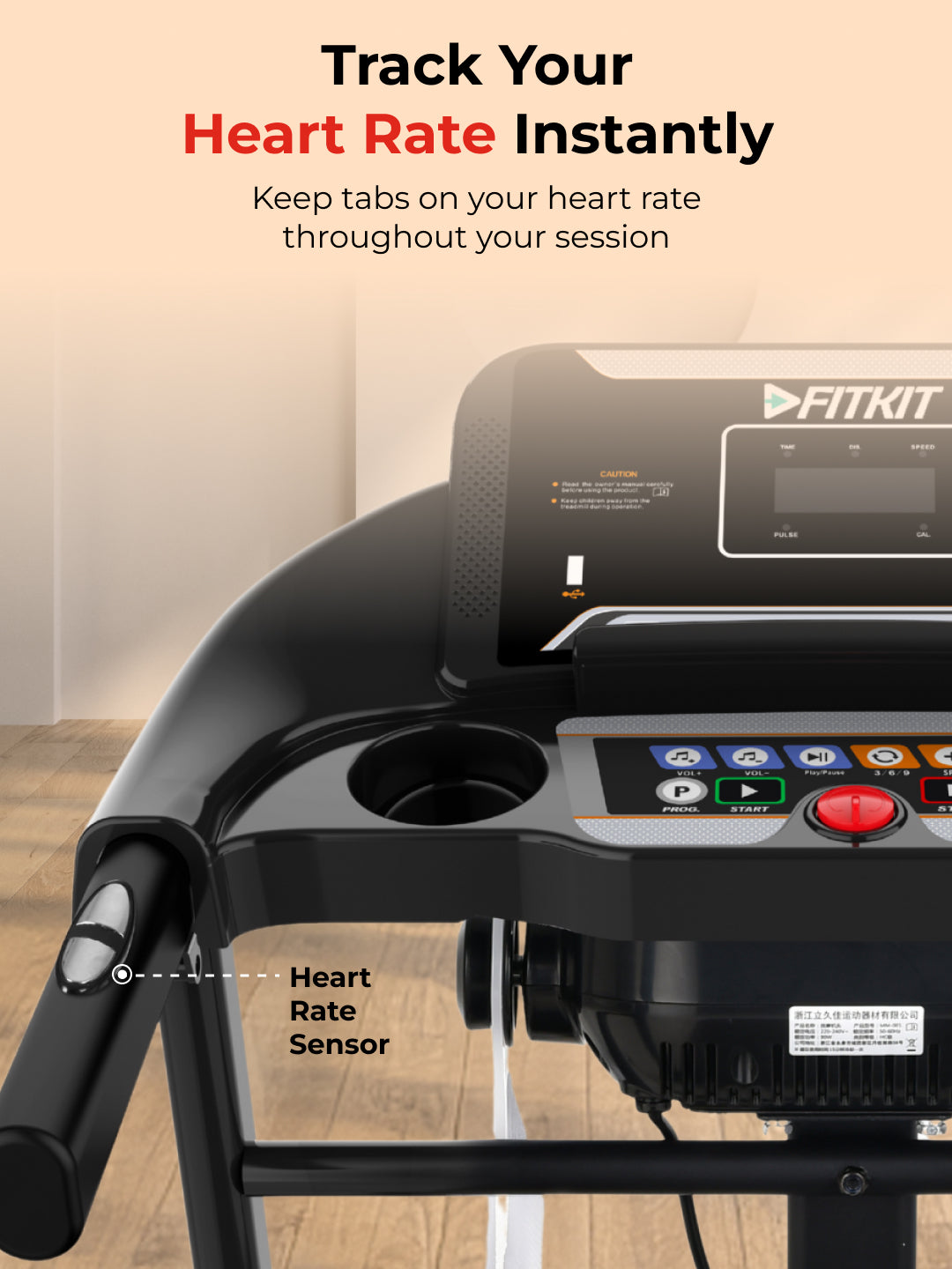 FT98Steel 3HP Treadmill | 3-Level Manual-Incline | Max Speed-12.8kmph | Max Weight-100kg (with 6 months extended warranty)