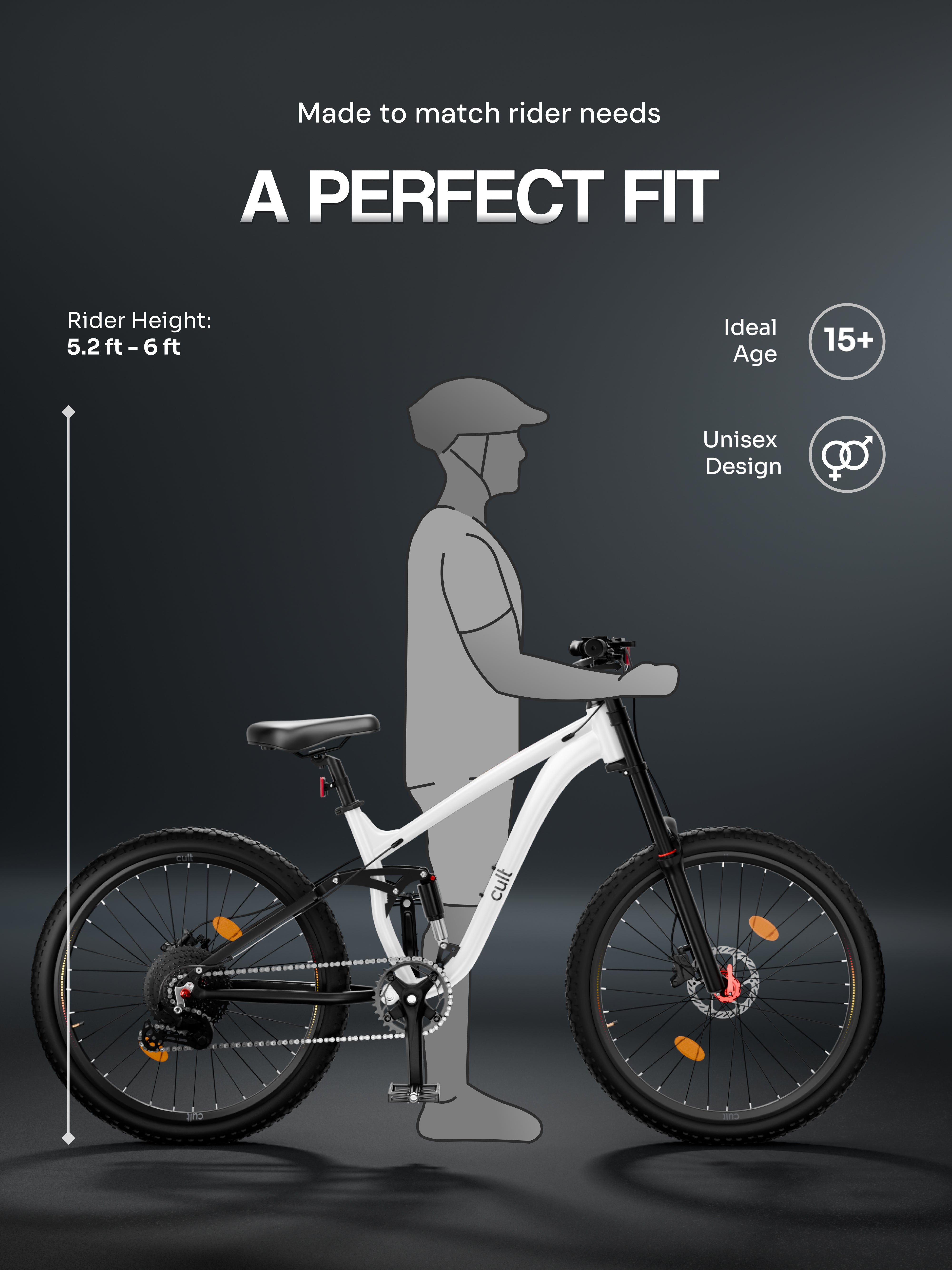 Cult Maverick 27T Mountain Bike | 12-Speed Gear Cycle | WHITE