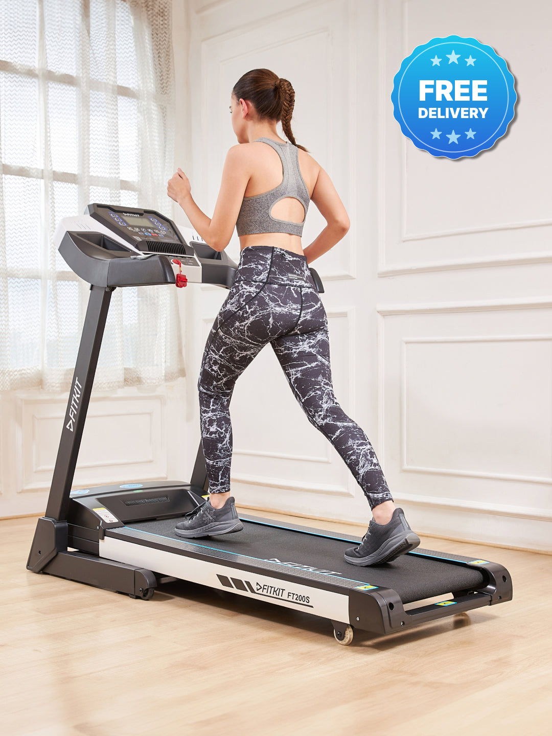 FT200S 4.5 HP Peak Treadmill | 15-level Auto-Incline | Max Weight-110kg | Max Speed-16kmph (with 6 Months extended warranty)