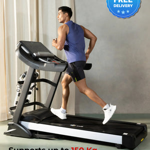 Smartrun Davie 7 HP Peak Treadmill | 15-level Auto-Incline & Massager | Max Weight-150kg | Max Speed-20kmph (with 6 Months Extended Warranty)