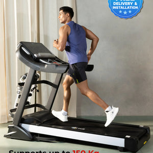 Smartrun Davie 7 HP Peak Treadmill | 15-level Auto-Incline & Massager | Max Weight-150kg | Max Speed-20kmph (with 6 Months Extended Warranty)
