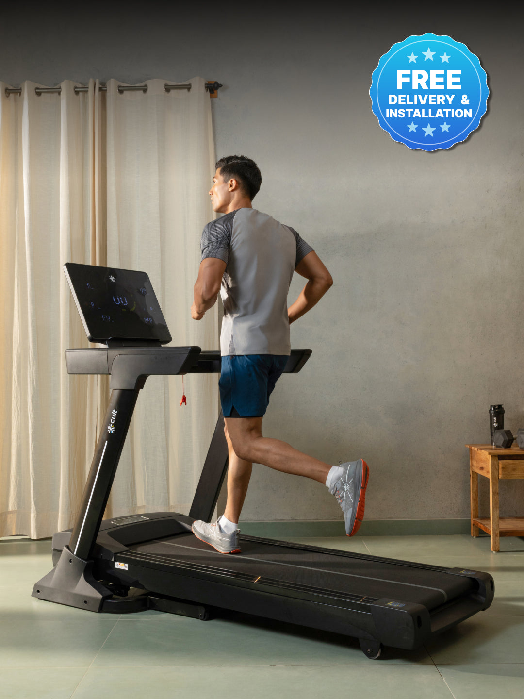 Cult SmartStrideElite Brushless BLDC-AC Motor (8HP Peak) Treadmill | Max Weight: 150kg | 20 Level Auto Incline (with 6 months extended warranty)