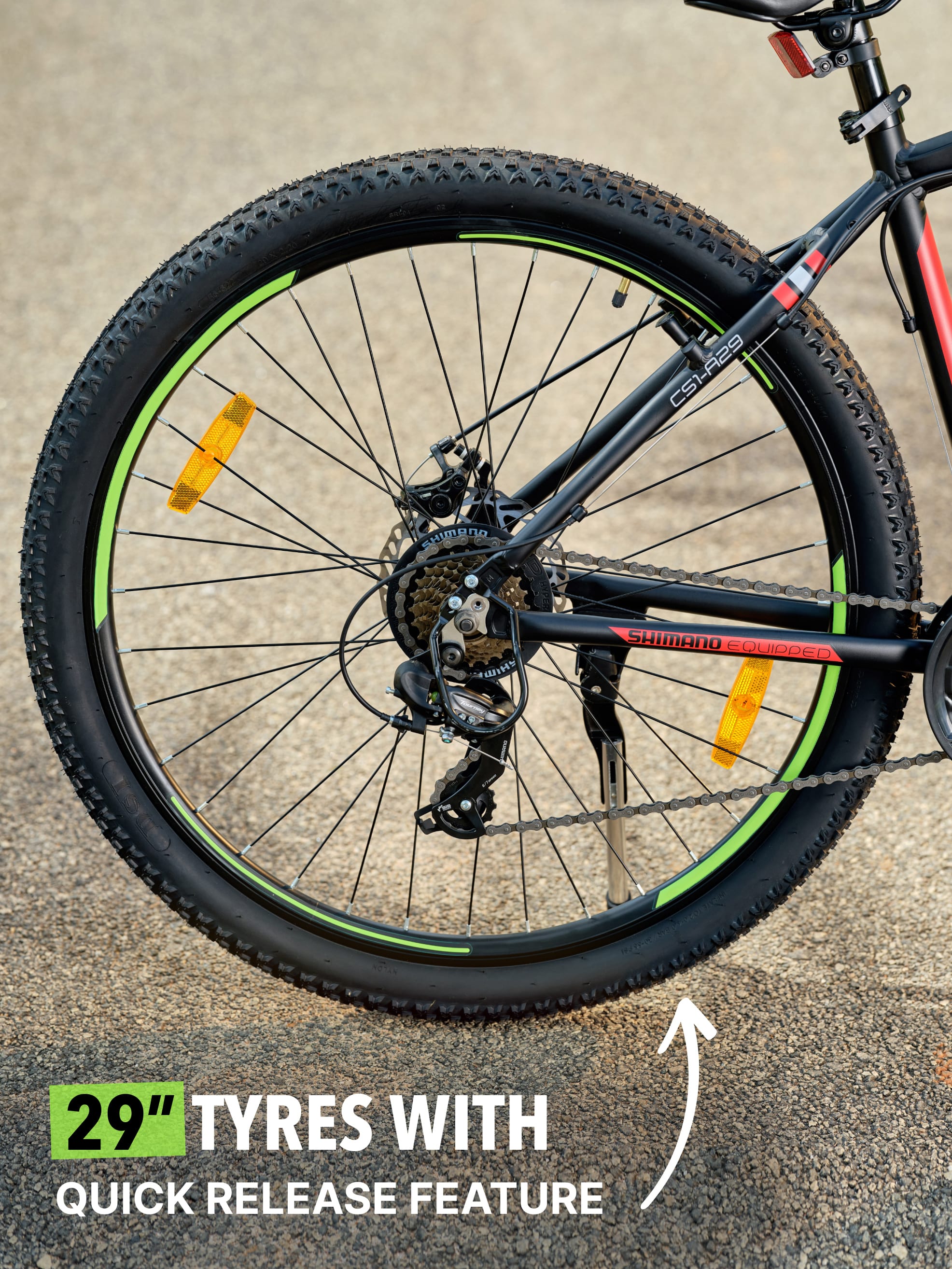 Kara Alloy 21 Speed Shimano Gear 29 inch Mountain Cycle, Dual Disc Brake, Front Suspension, Double Wall Rim Black, Free Trainer Sessions, Cycling Event