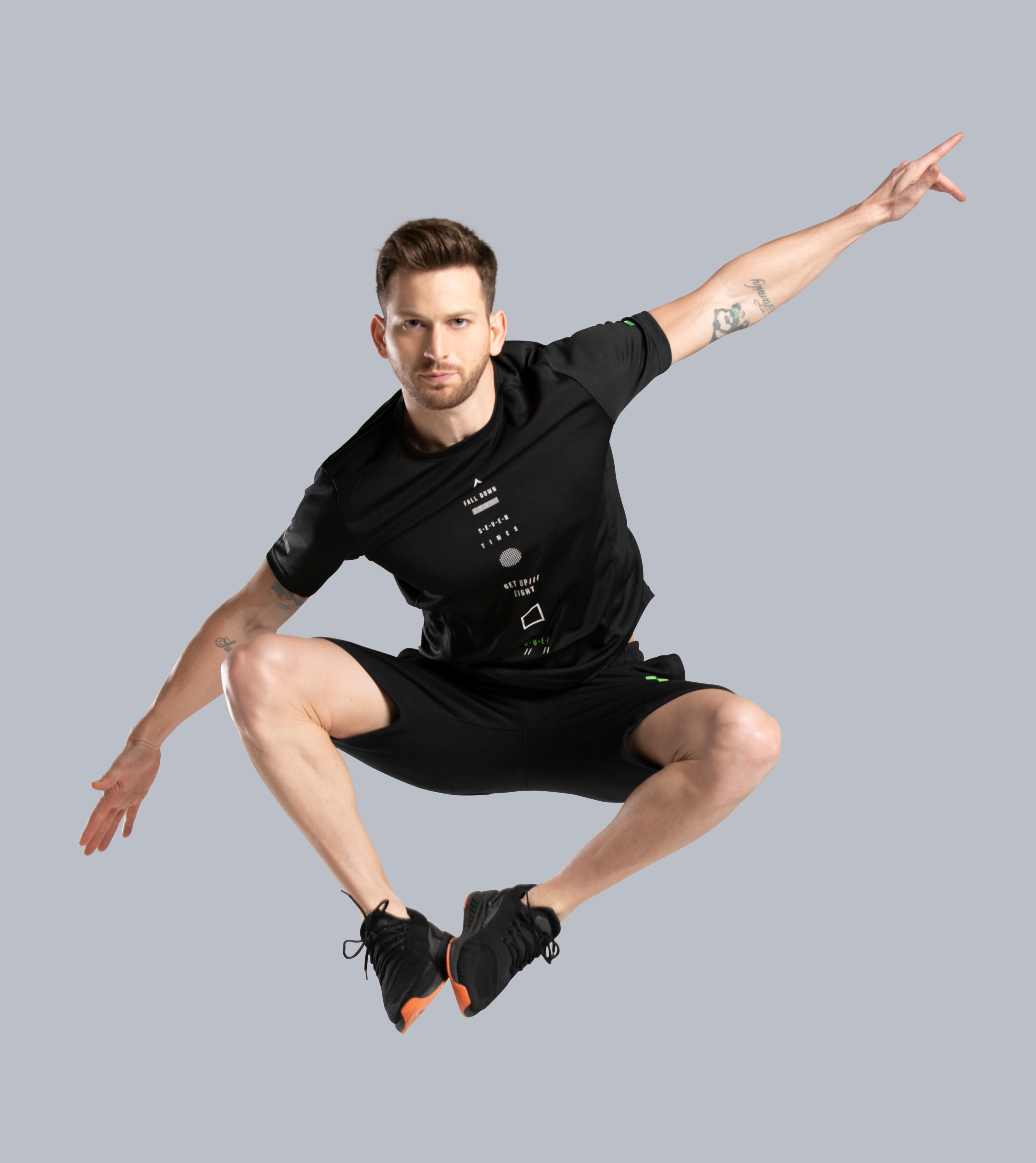 Minimalist Graphic Black Running tee