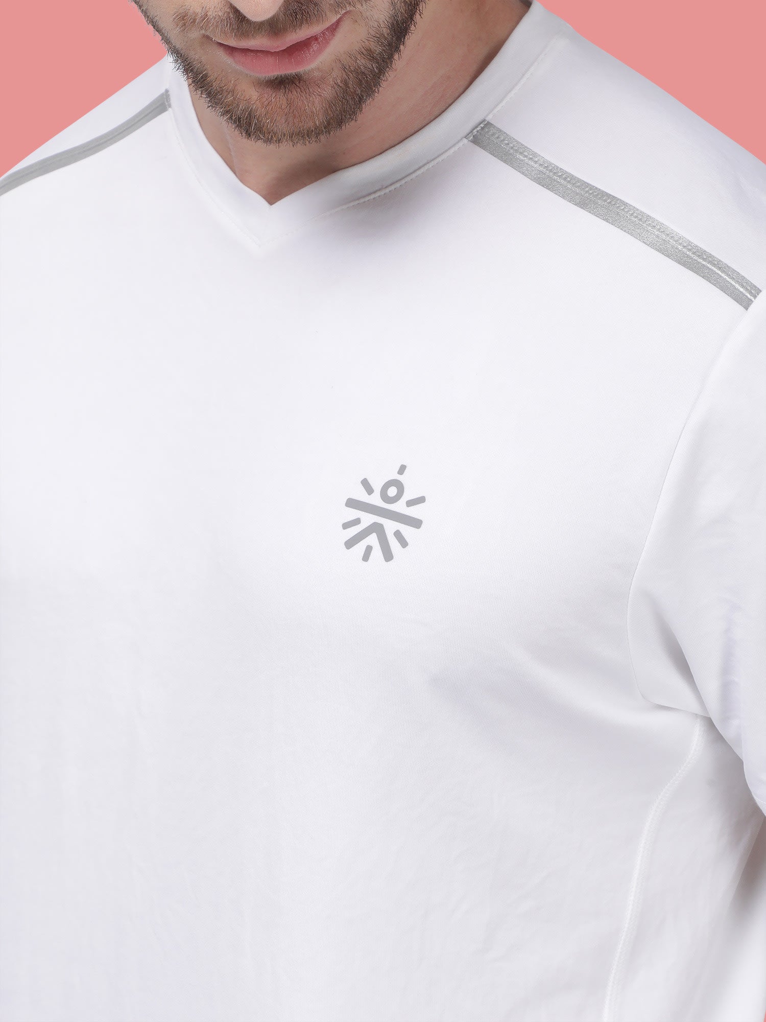 Vital Vent White Running Relaxed Tee