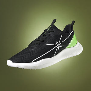 cult Racer Men Running Shoes - Black/Lime Green