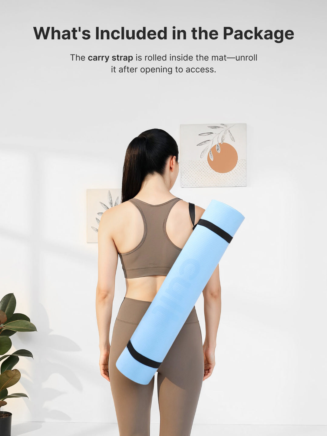 Cult Yoga Mat 4mm EVA with Carry Strap   Lightweight, Non-Slip, Cushioned & Sweat-Resistant Exercise Mat   Eco-Friendly Workout Mat for Yoga, Pilates, Meditation & Home Gym   Blue