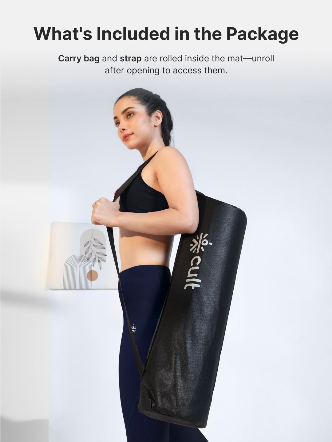 Cult TPE Yoga Mat, Non-Toxic Latex-Free, Anti-Slip, Extra-Thick Cushioning, Tear-Resistant, Travel Strap 6mm (Forest Green)