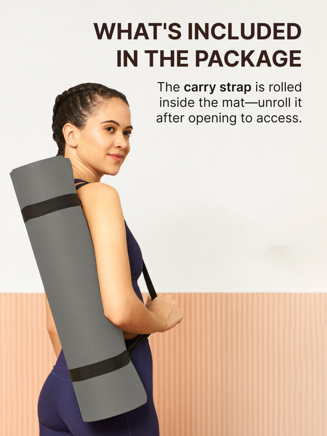 CULT EVA Yoga Mat 6mm with Carry Strap   Dual Color Lavender, Anti-Slip, Lightweight & Durable Exercise Mat for Yoga, Pilates, Meditation, Gym & Home Workouts