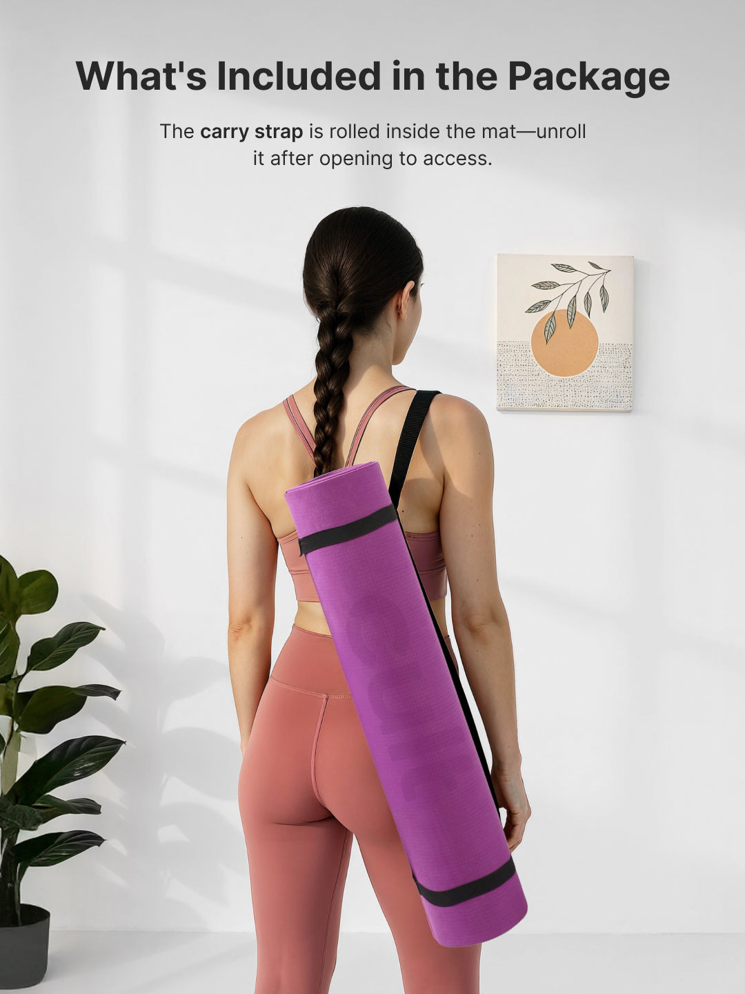 Cult Yoga Mat EVA 5mm with Carry Strap   Non-Slip, Lightweight & Cushioned Exercise Mat   Sweat-Resistant, Durable & Eco-Friendly for Yoga, Pilates, Stretching, Meditation & Home Gym   Purple