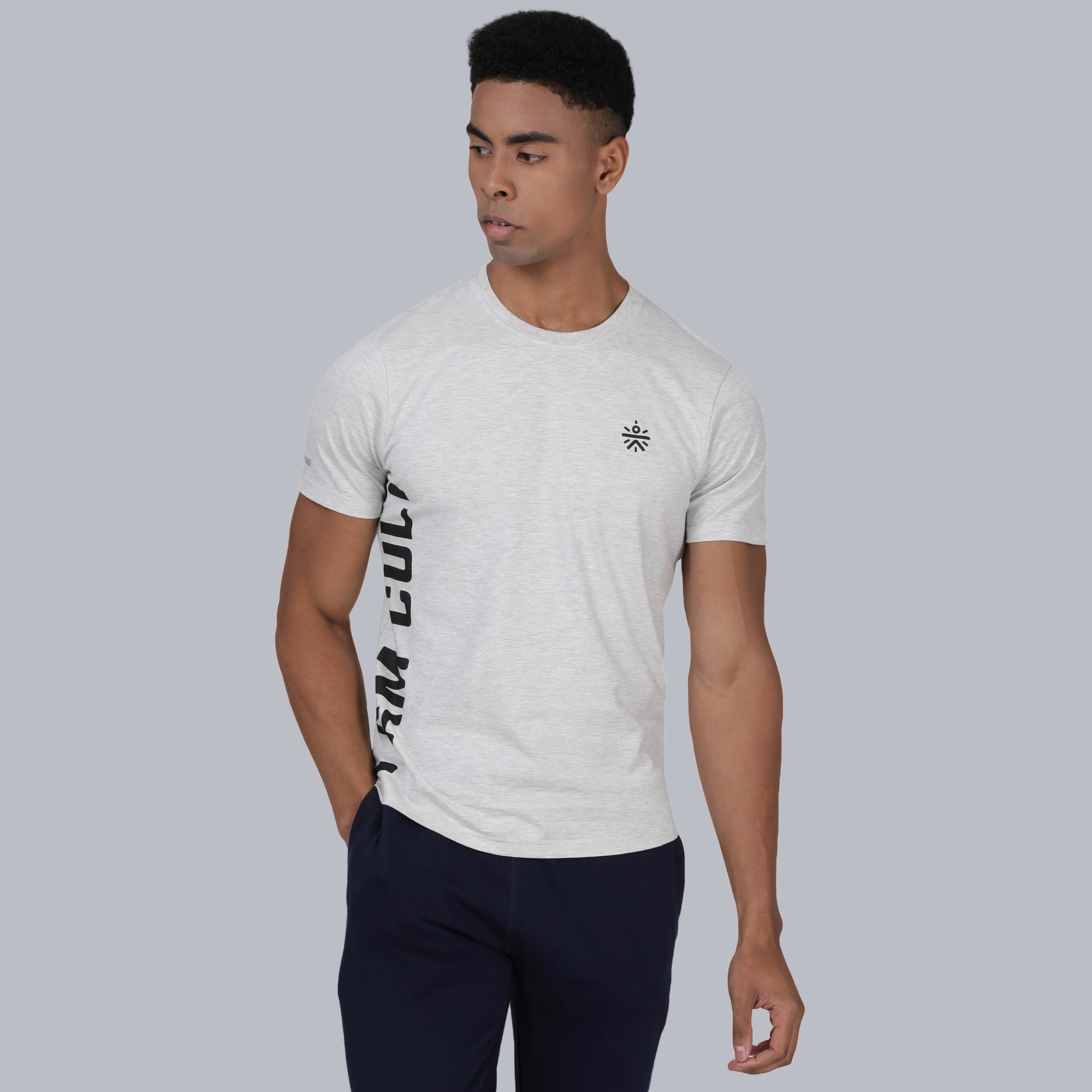 Signature "i Am Cult" Grey Cotton Tee