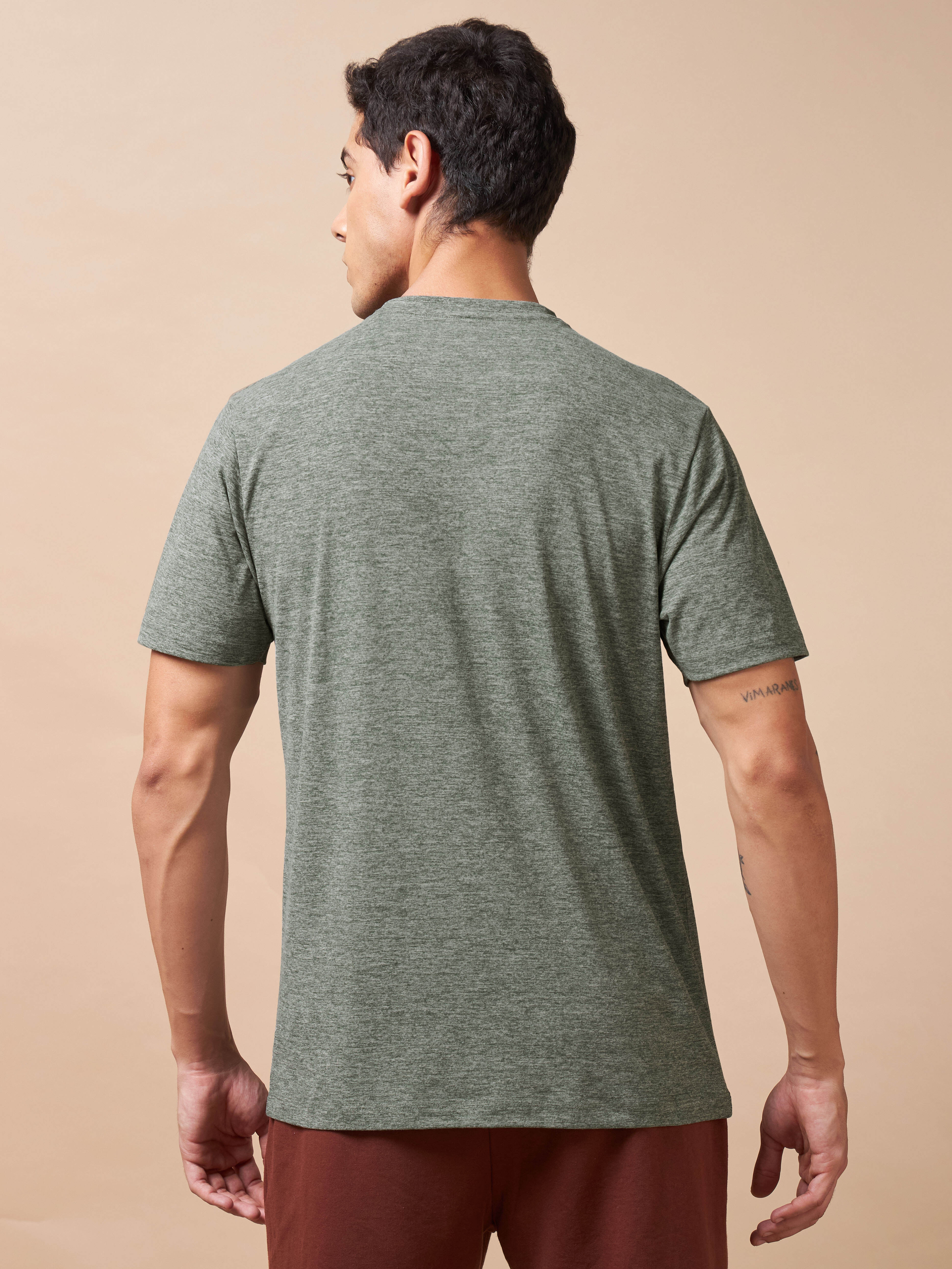 Men's All Day Workout Olive Comfortech T-shirt