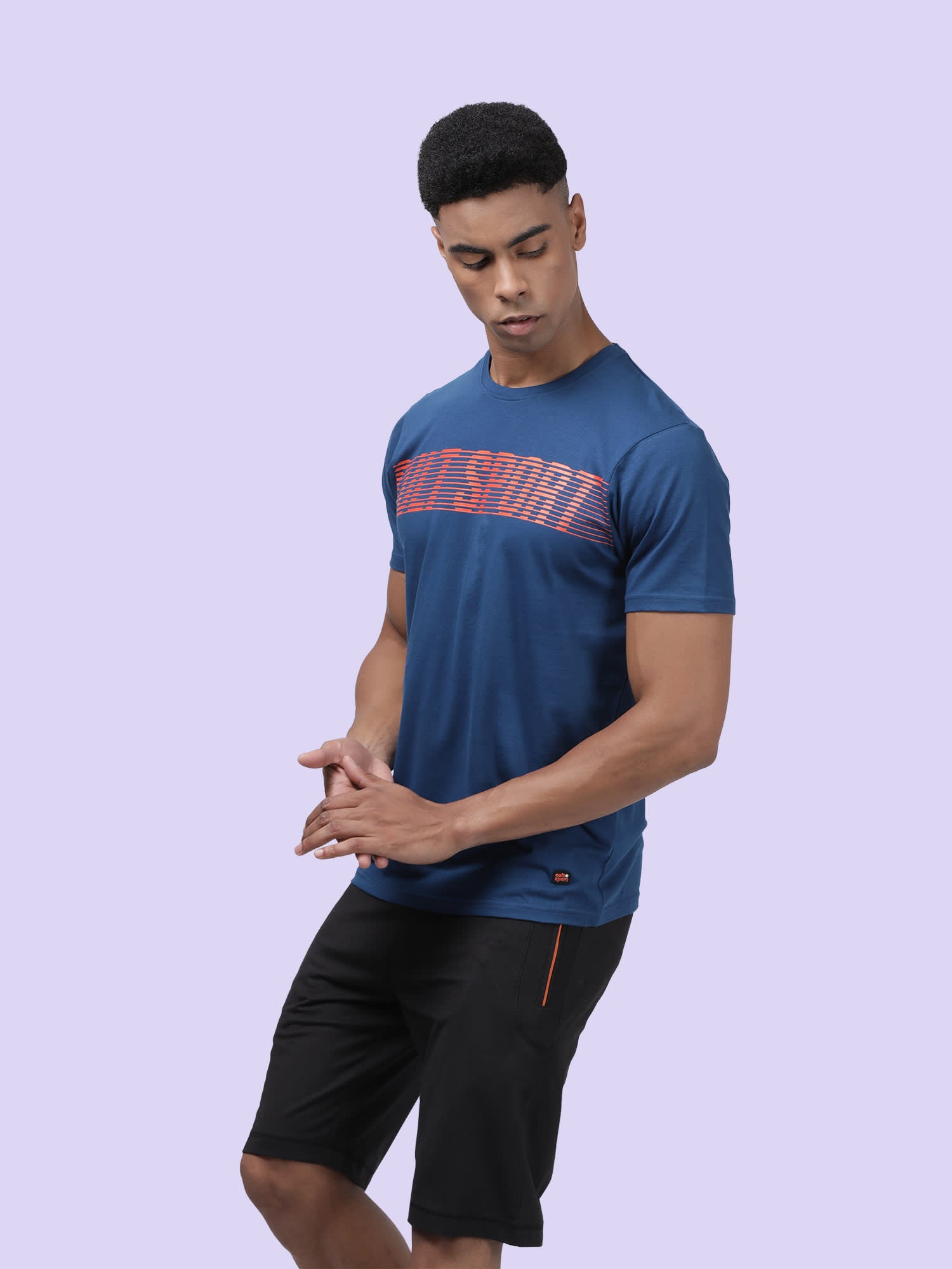 Everydays Ease Teal Blue Cotton Tee