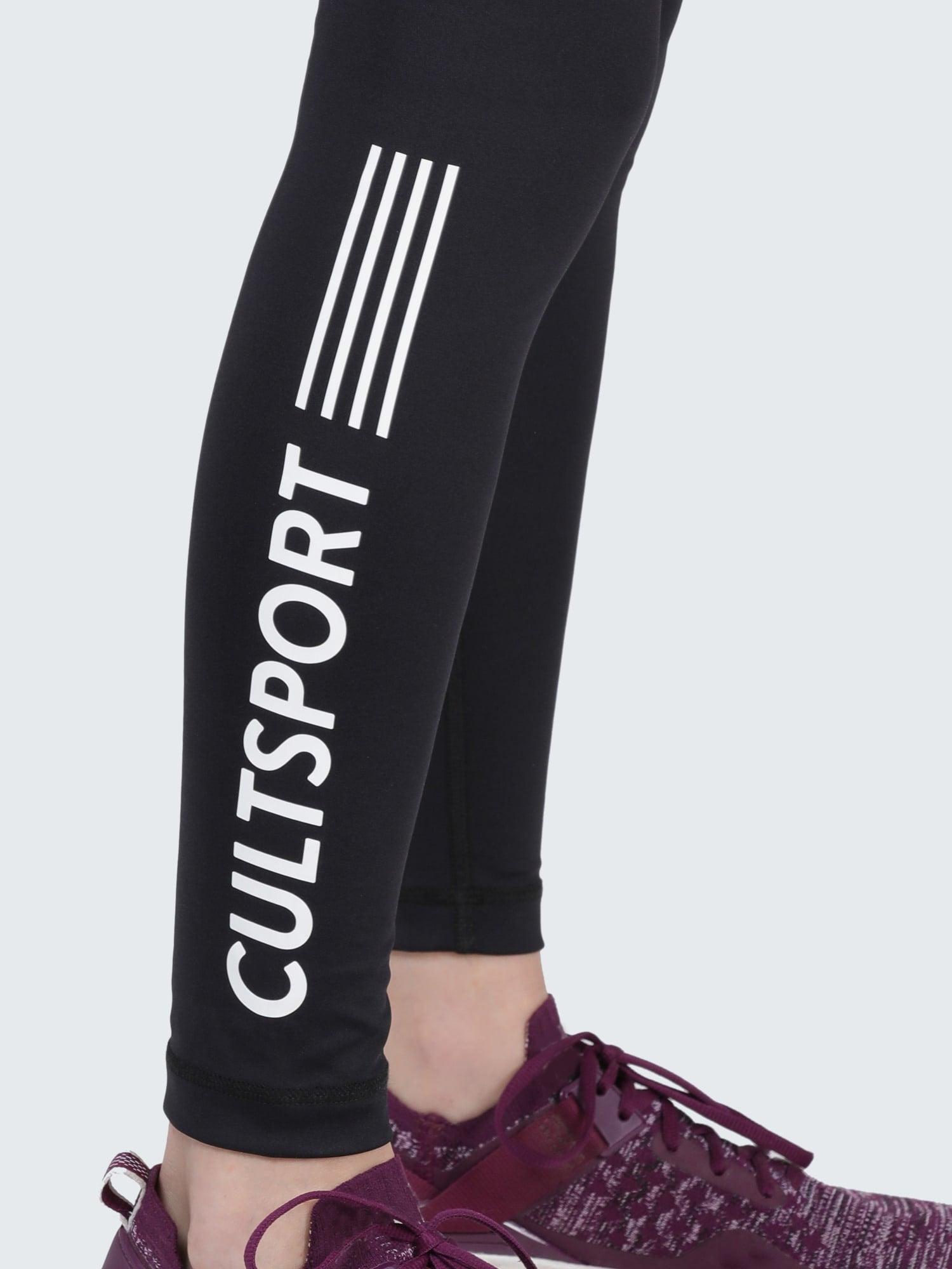 Signature Stripe Black Gym Leggings