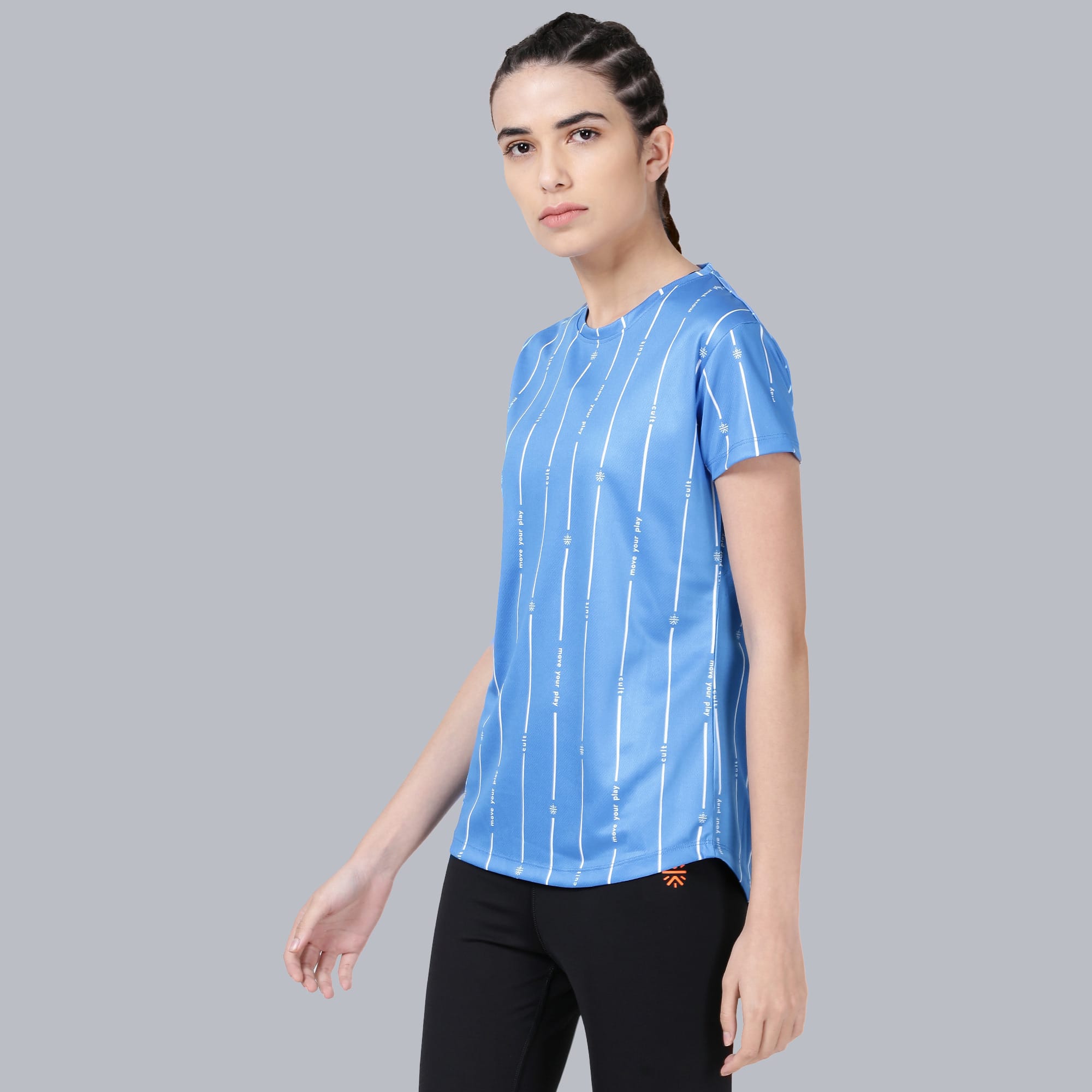 Striped Slim Fit T-shirt - Blue