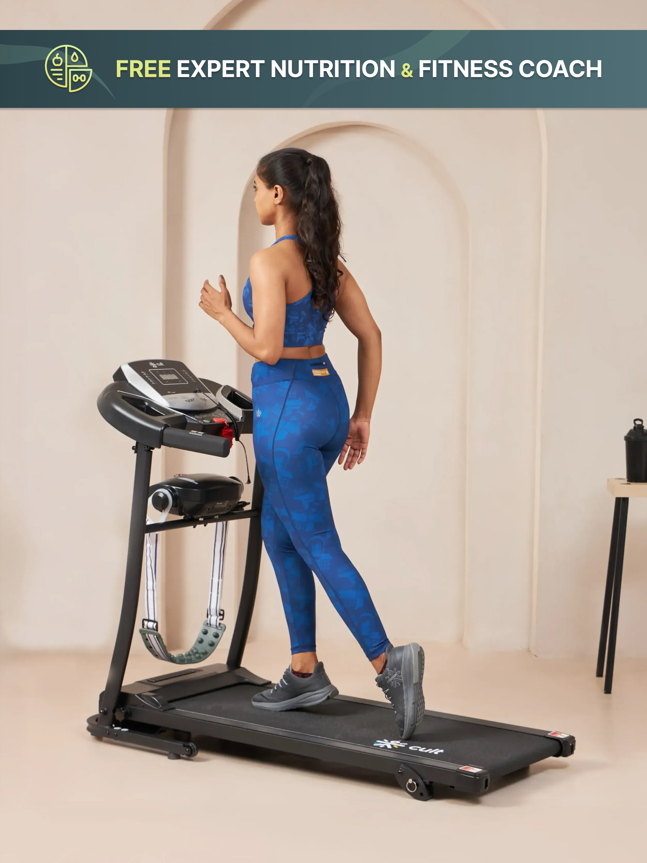 Cultrun M3.0 3HP Peak Treadmill | 3-level Manual-Incline | Max Weight-100kg | Max Speed-10 kmph (with 6 months extended warranty)