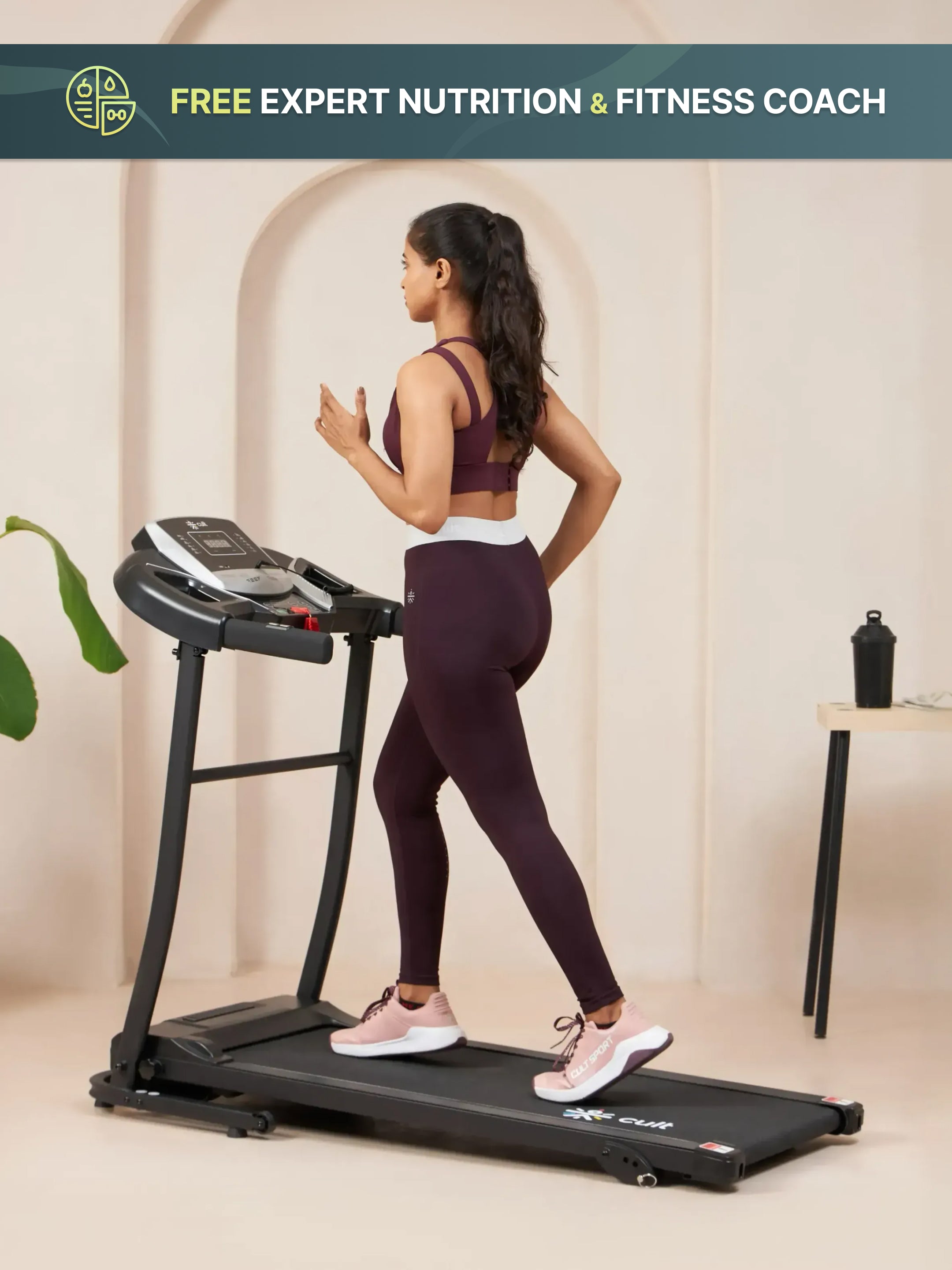 Cultrun S3.0 3HP Peak Treadmill | 3-level Manual-Incline | Max Weight-100kg | Max Speed-10kmph (with 6 months extended warranty)