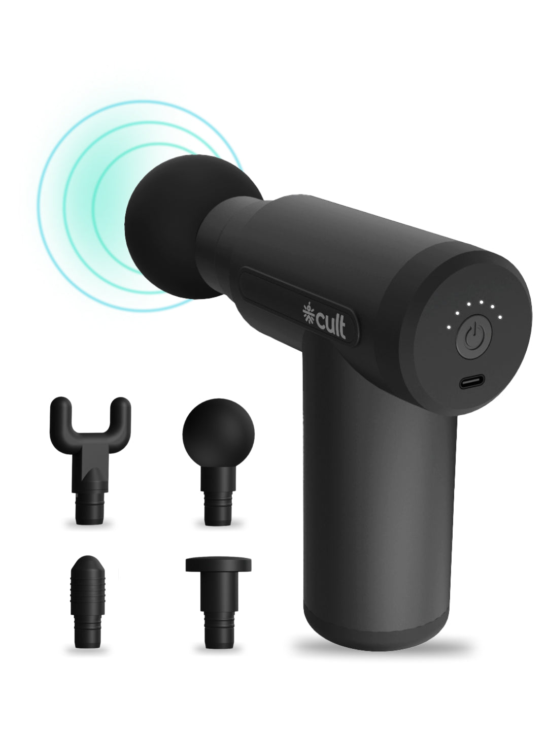 Cult Volt, Full Body Professional Gun Massager, QuietMotion Tech, Deep Tissue Percussions, upto 4 hours of battery, 6 Speed levels, Silicone head, Lightweight, Carry Pouch.