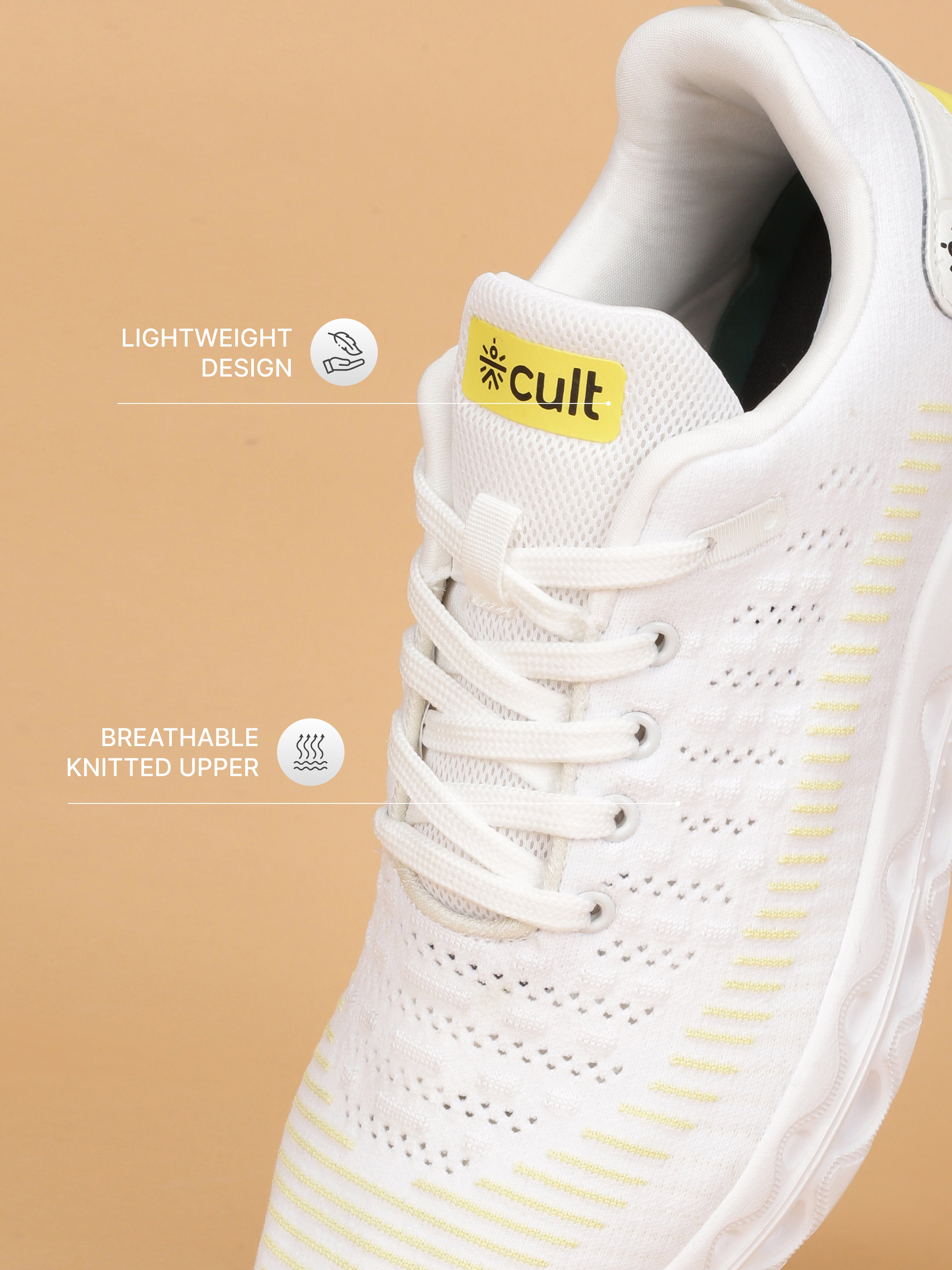 cult Men's Flexora Sneaker Shoes - Yellow