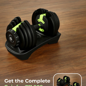 Cult 16kg Adjustable Dumbbell | 12 Weight Options (1.5kg-16kg) | Quick Weight Adjustment Dial | Non-Slip Compact Home Gym Dumbbell - Black