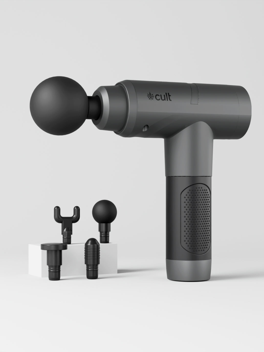 Cult Impact Pro, Full Body Professional Gun Massager, 4.5 hour long battery, Deep Tissue Percussions, 4 Interchangeable heads, 6 Speed levels, Silicone head.