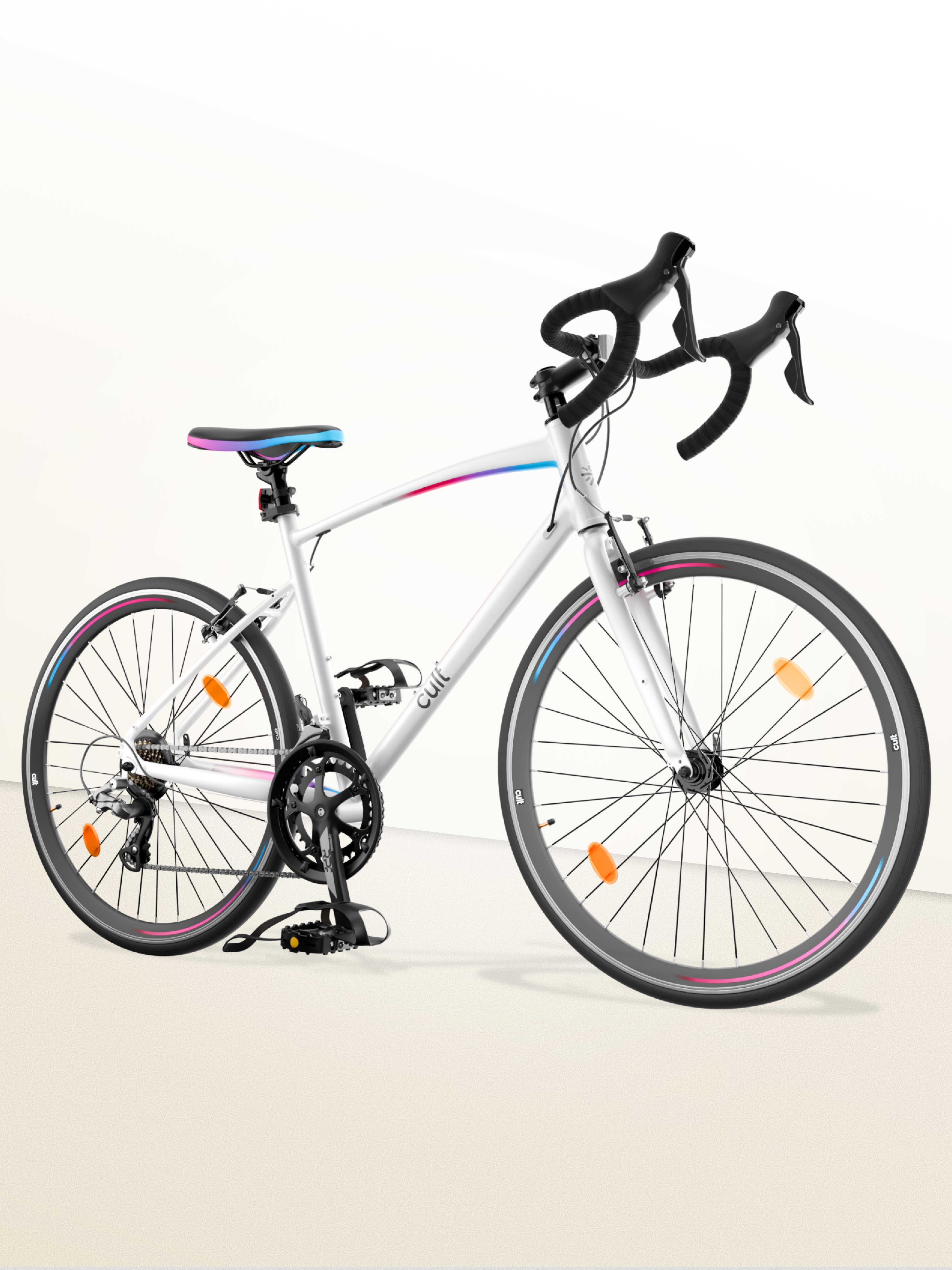 Cult Aero 700C 16 Speed Alloy Road Bike – White