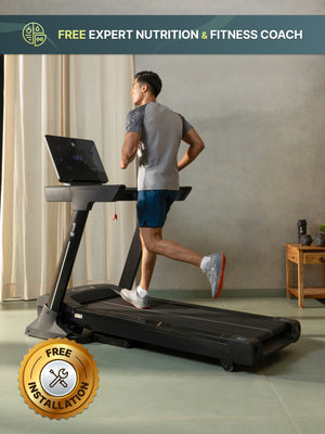Cult SmartStrideElite Brushless AC Motor (8HP Peak) Treadmill | Max Weight: 150kg | 20 Level Auto Incline (with 6 months extended warranty)