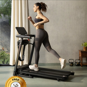 Cult SmartStrideCorePlus BLDC Motor (4HP Peak) Treadmill with Massager | Max Weight: 120kg | 15 Level Auto Incline (with 6 months extended warranty)