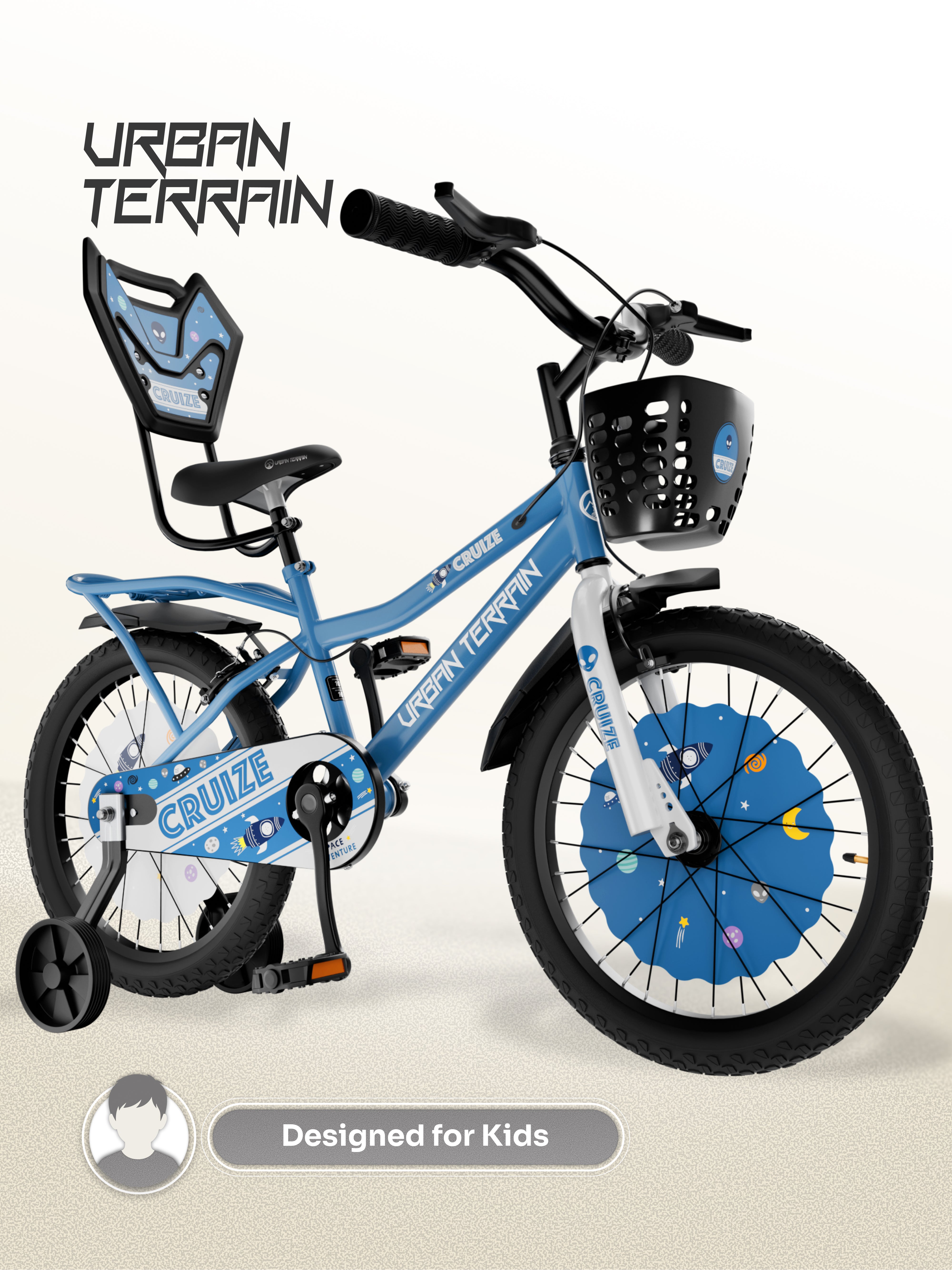 Urban Terrain Cruize 16T Single Speed Kids Cycle, Blue