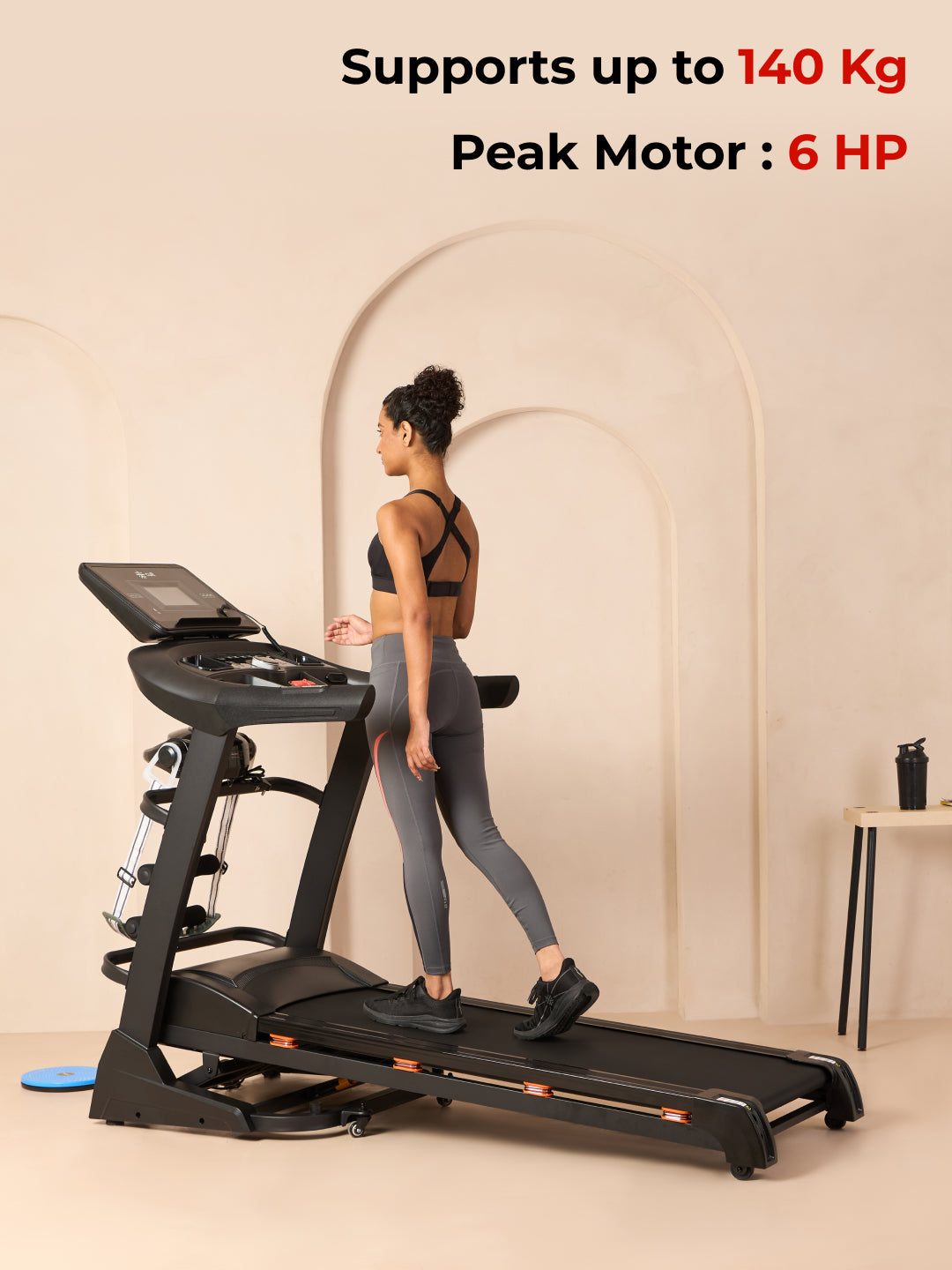 Cultrun M6 Nova 6 HP Peak Treadmill | 15-level Auto-Incline & Massager | Max Weight-140kg | Max Speed-18kmph (with 6 Months Extended Warranty)