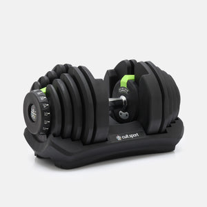 40 kg Compact Adjustable Dumbbell (5kg to 40kg), Easy Weight Change: 17-in-1 (1 piece) (6 Months extended Warranty only on Cultsport.com)