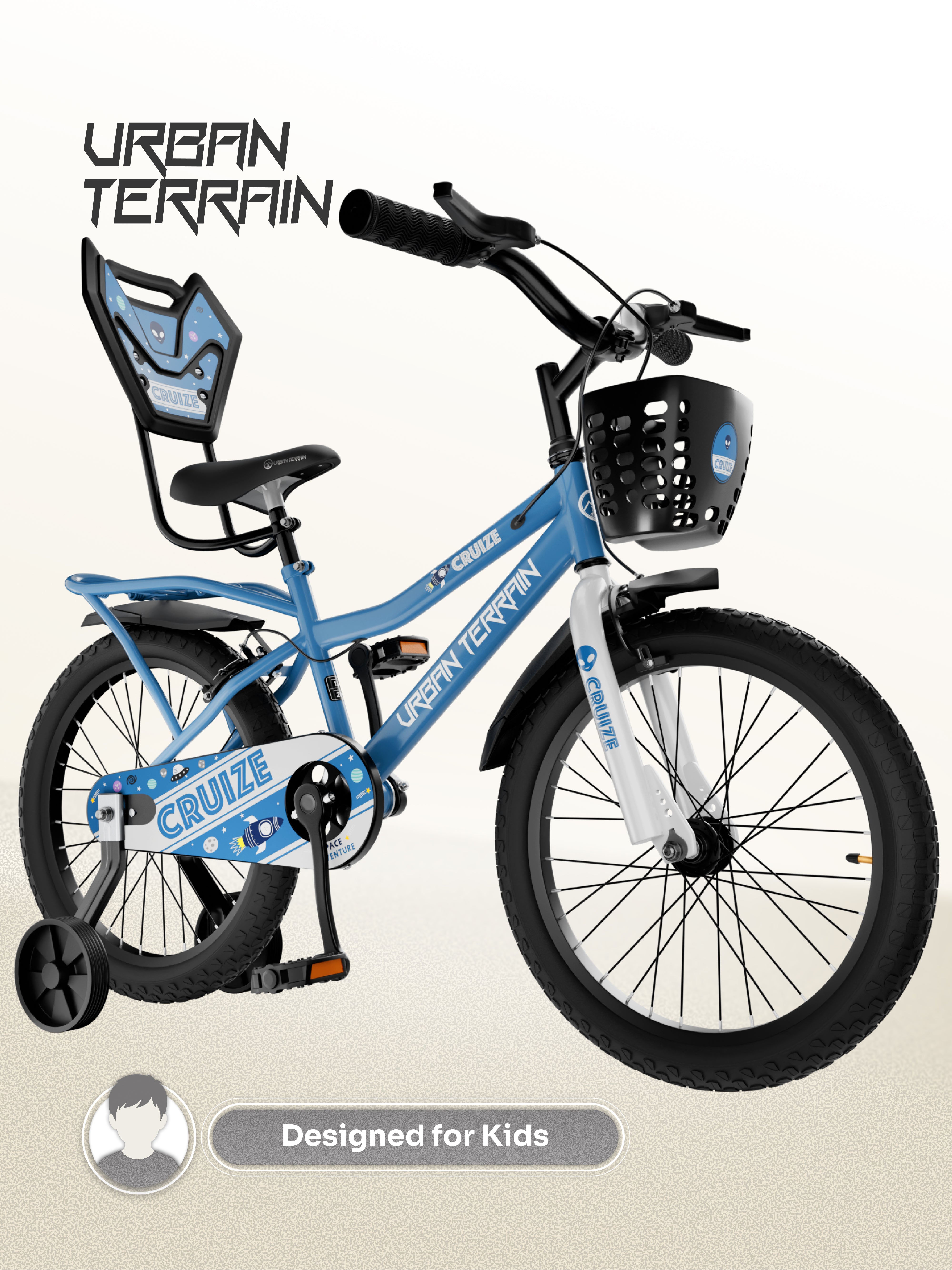 Urban Terrain Cruize 20T Single Speed Kids Cycle, Blue