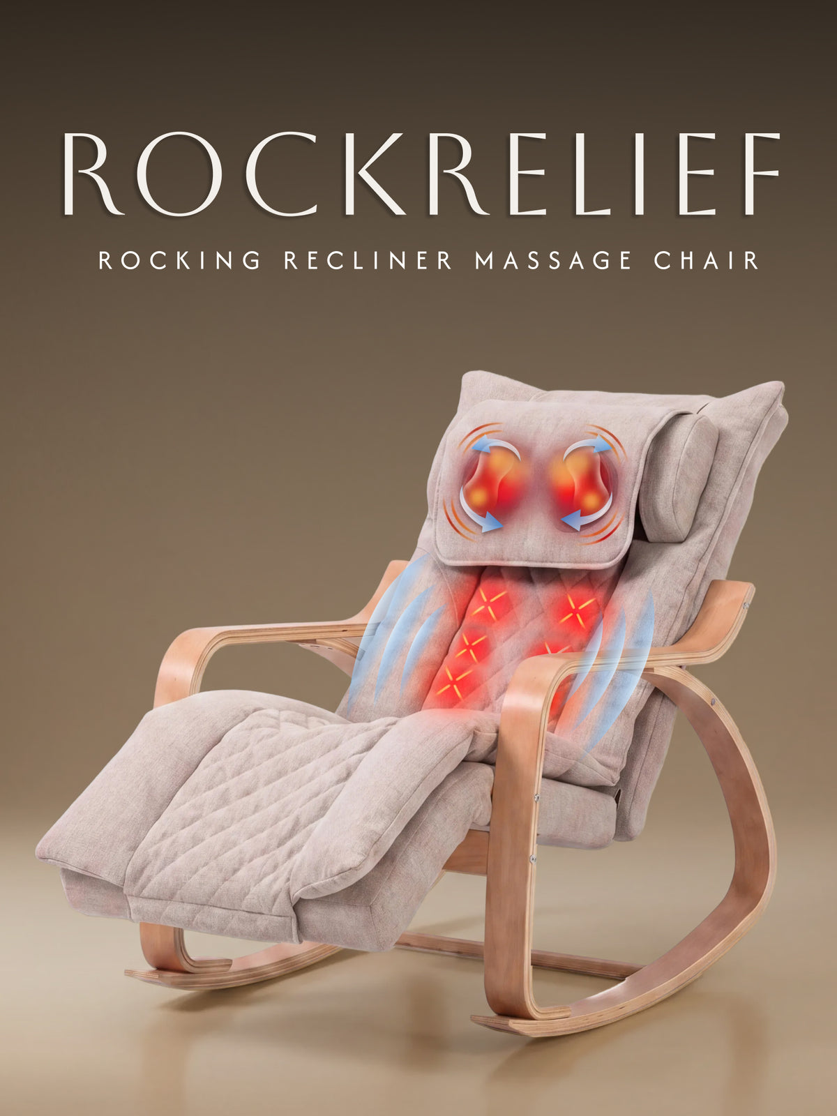 Cult Rocking Recliner Massage Chair | 2-in-1 Massage & Rocking Chair | S-Track Full Body Massage | 135° Recline | 5-Level Adjustable Leg Rest | Waist Heating | Remote Control | Vibration Massage