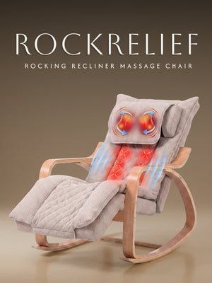 Cult Rocking Recliner Massage Chair | 2-in-1 Massage & Rocking Chair | S-Track Full Body Massage | 135° Recline | 5-Level Adjustable Leg Rest | Waist Heating | Remote Control | Vibration Massage