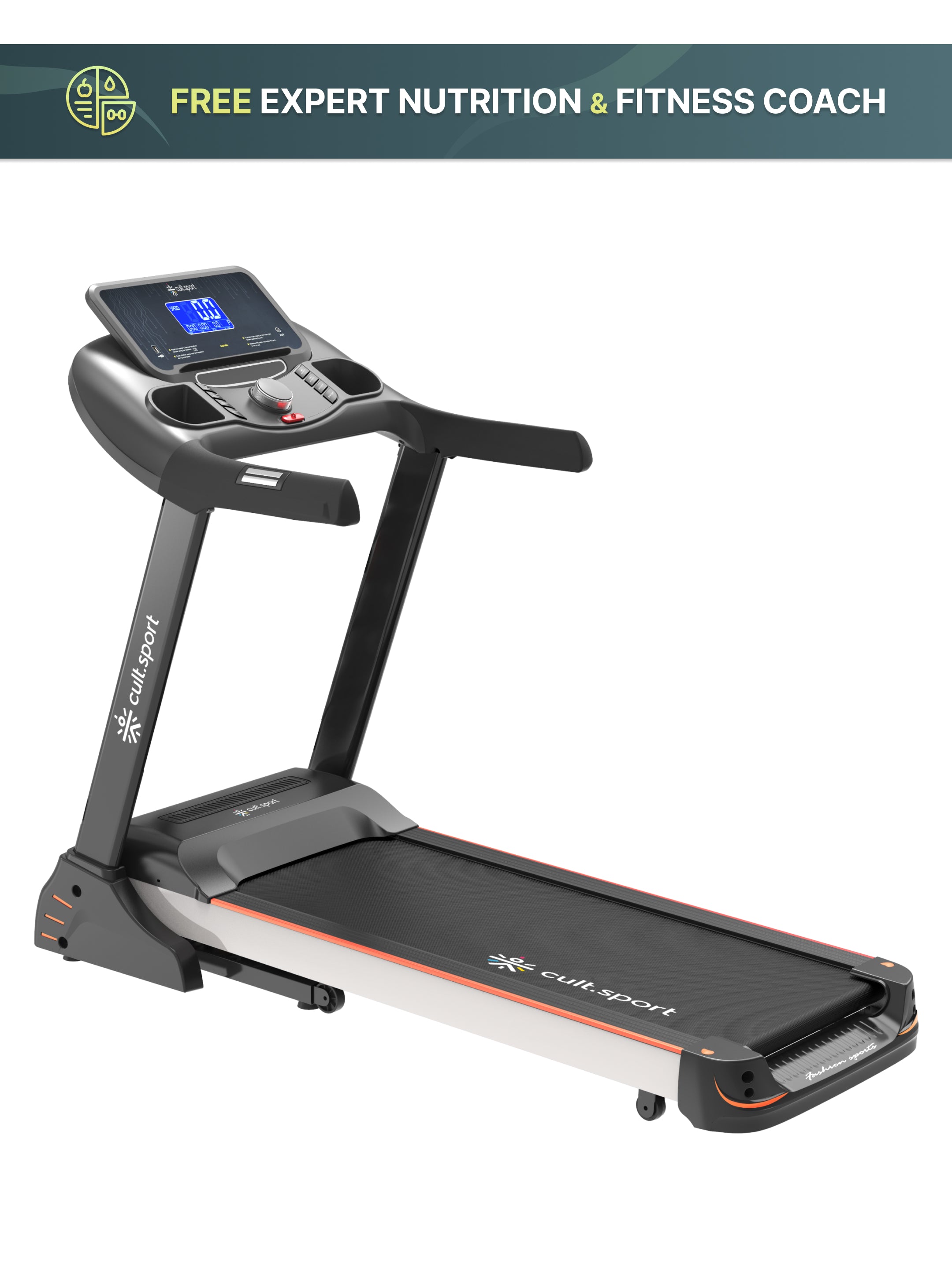 Smartrun Carson 5.5 HP Peak Treadmill | 15-level Auto-Incline | Max Weight-130kg | Max Speed-16kmph (with 6 Months Extended Warranty)